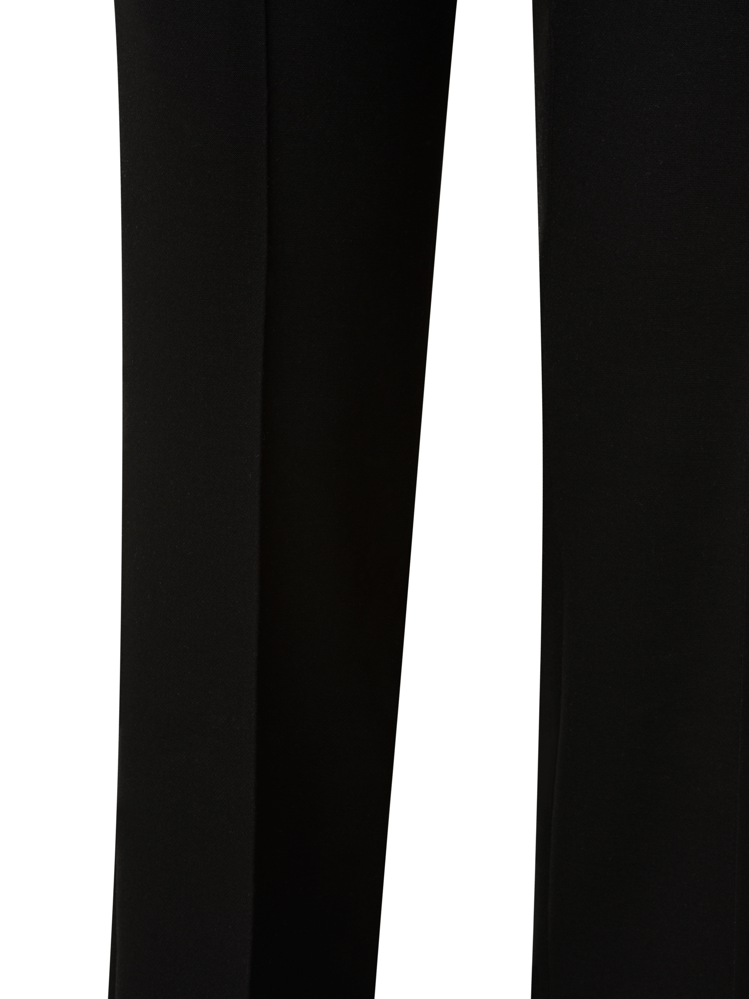 Designer Straight Wool Pants - black