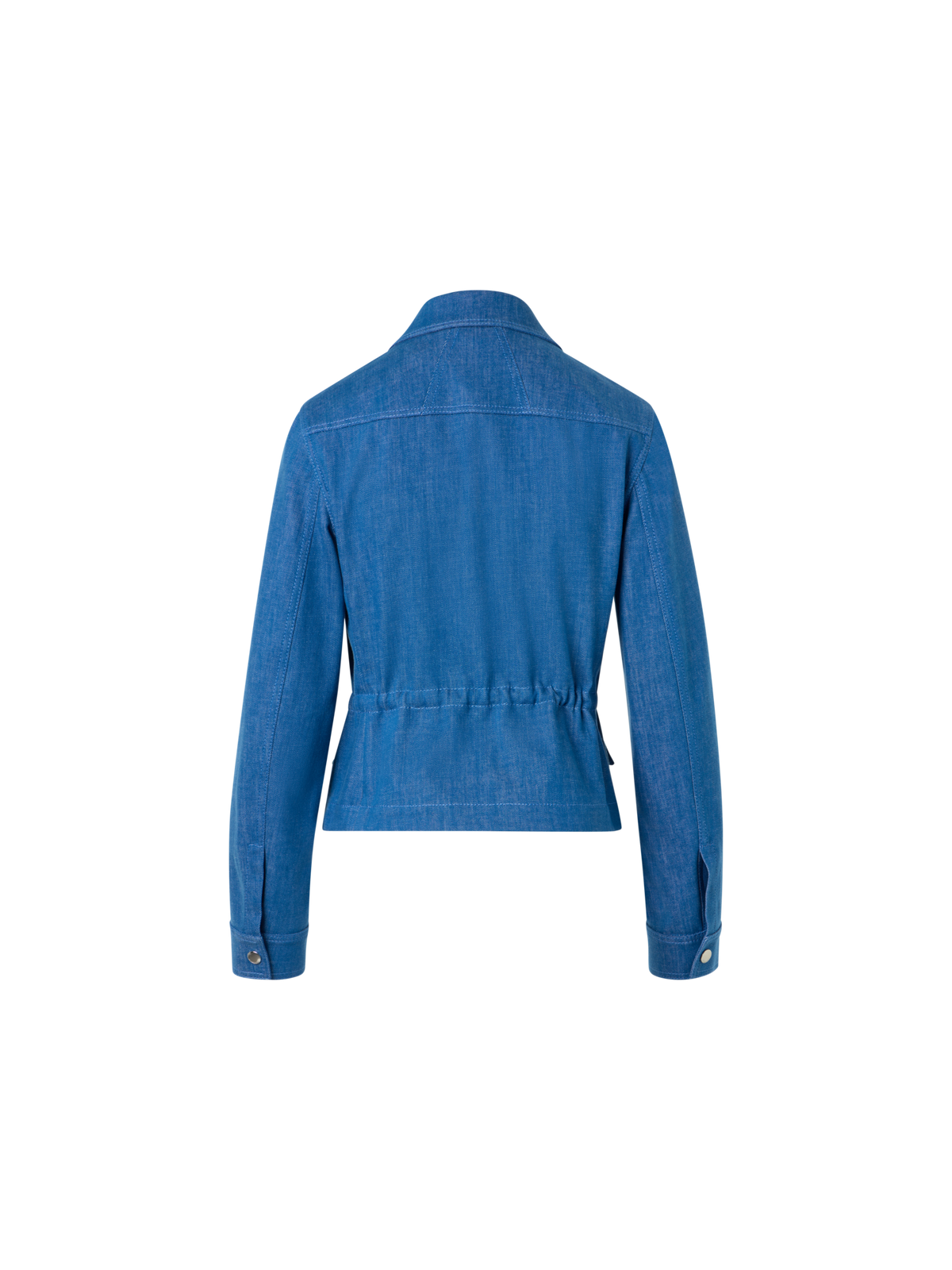 Designer Short Cotton Stretch Denim Jacket - blue