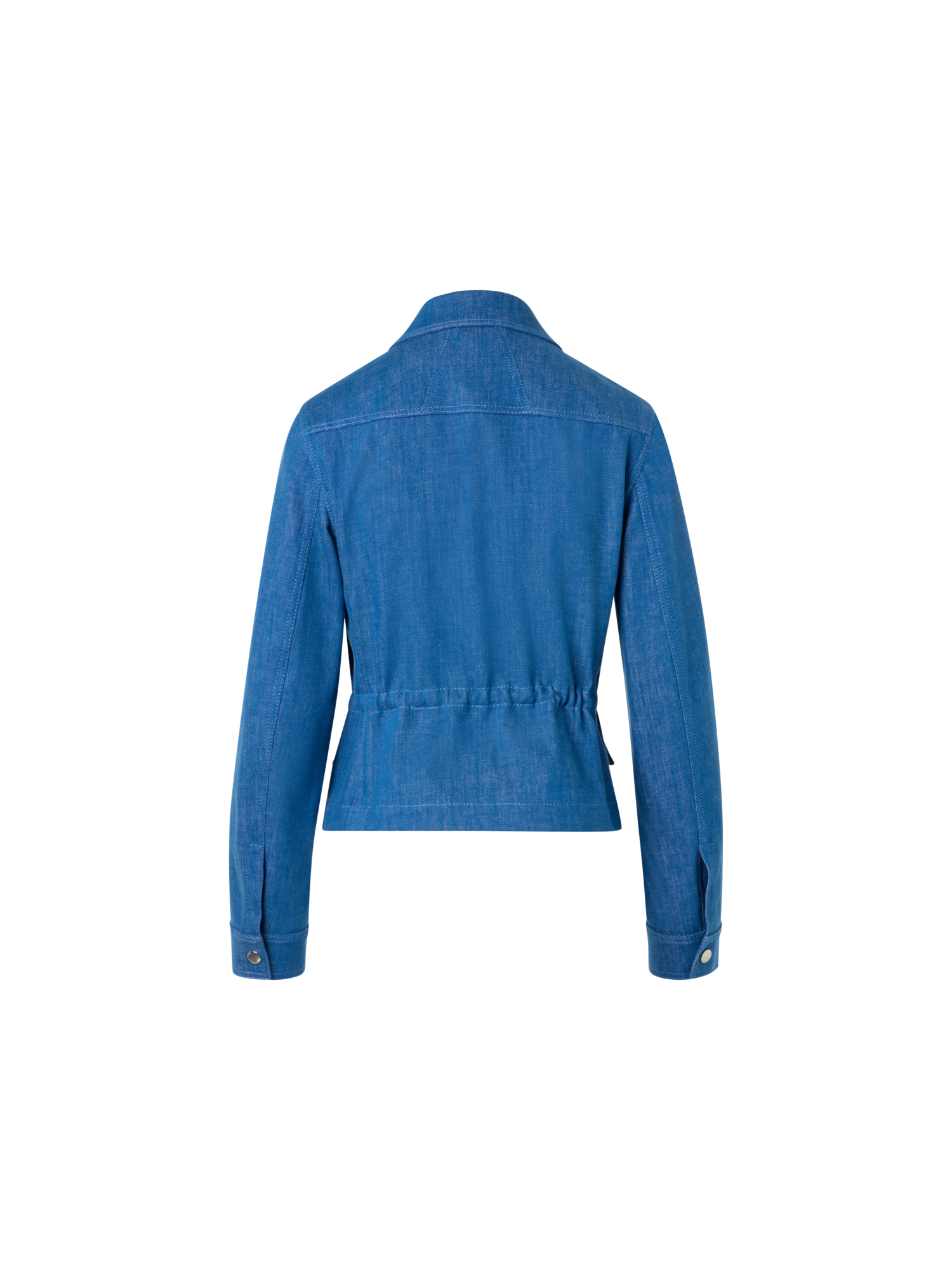 Designer Short Cotton Stretch Denim Jacket - blue