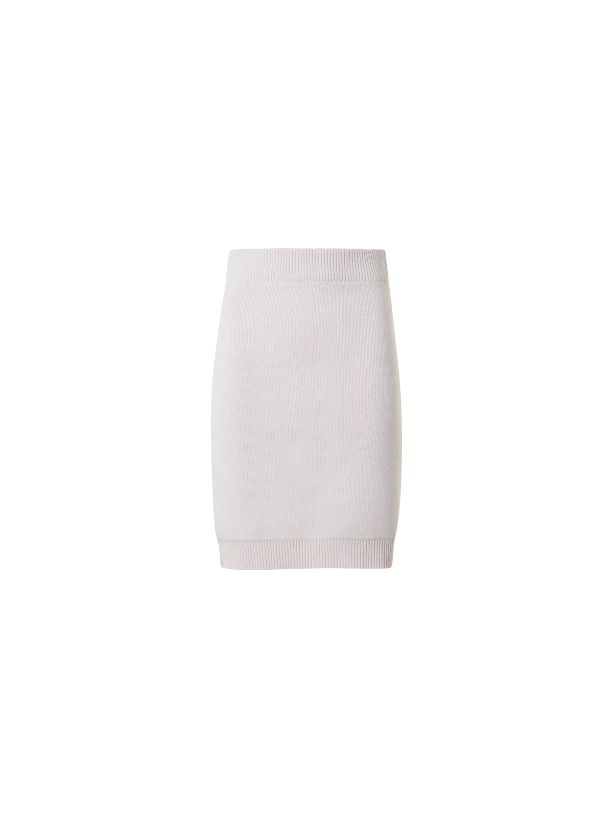 Designer Short Knit Skirt in Pure Cashmere - neutral - grey - beige