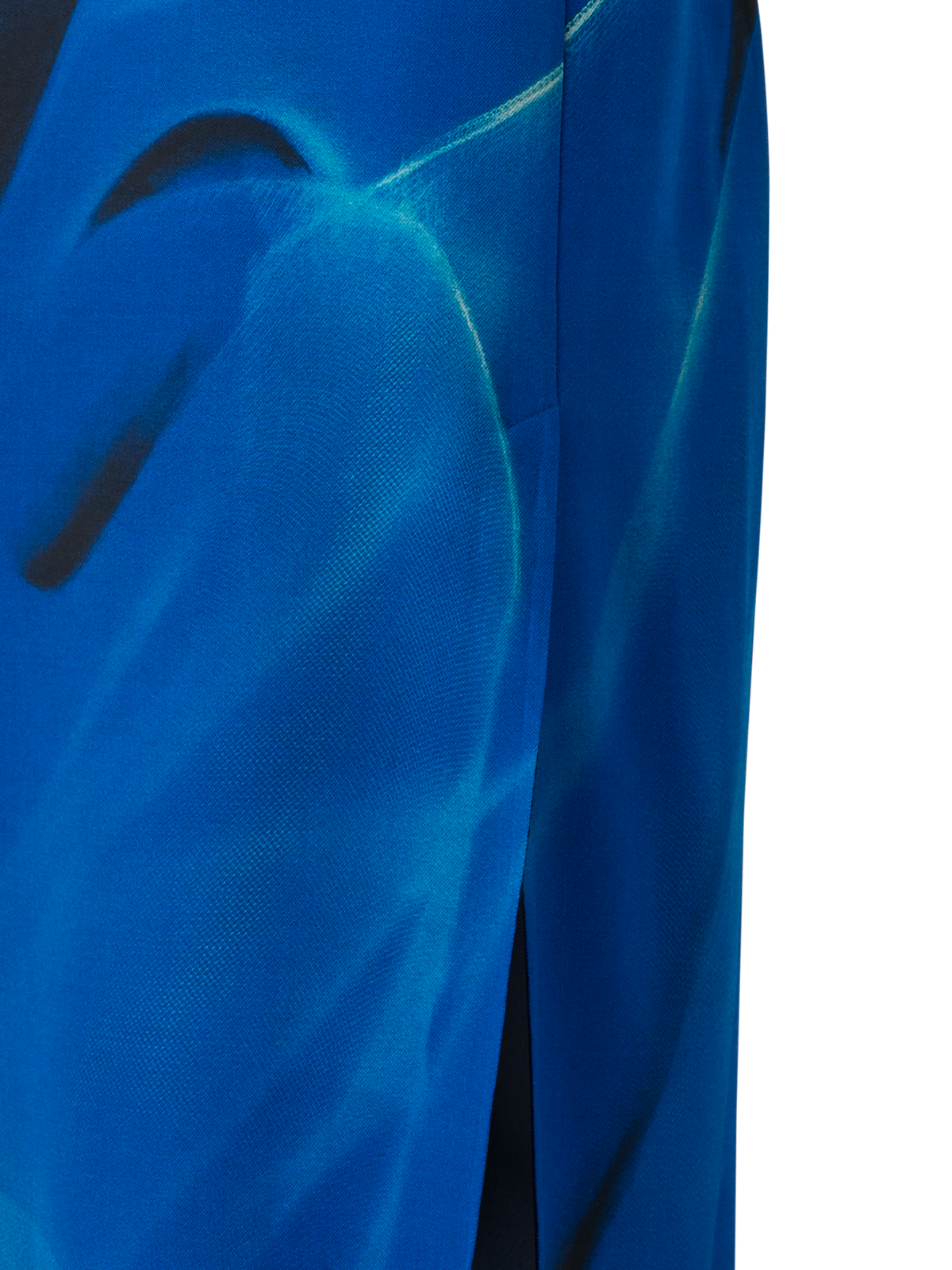 Designer Barrel Sleeve Dress in Alyson's Cyanotype Print - blue - multicolor