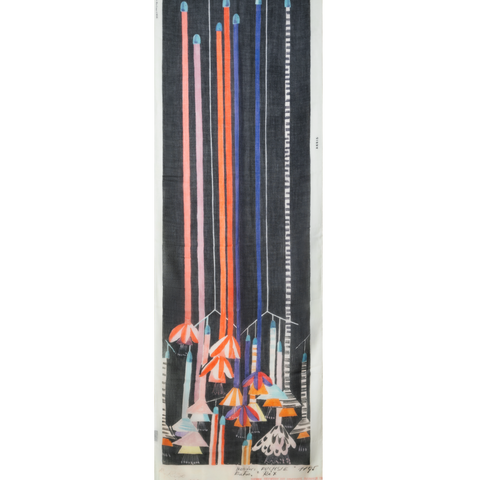 Cashmere Scarf with Fuchsie Print