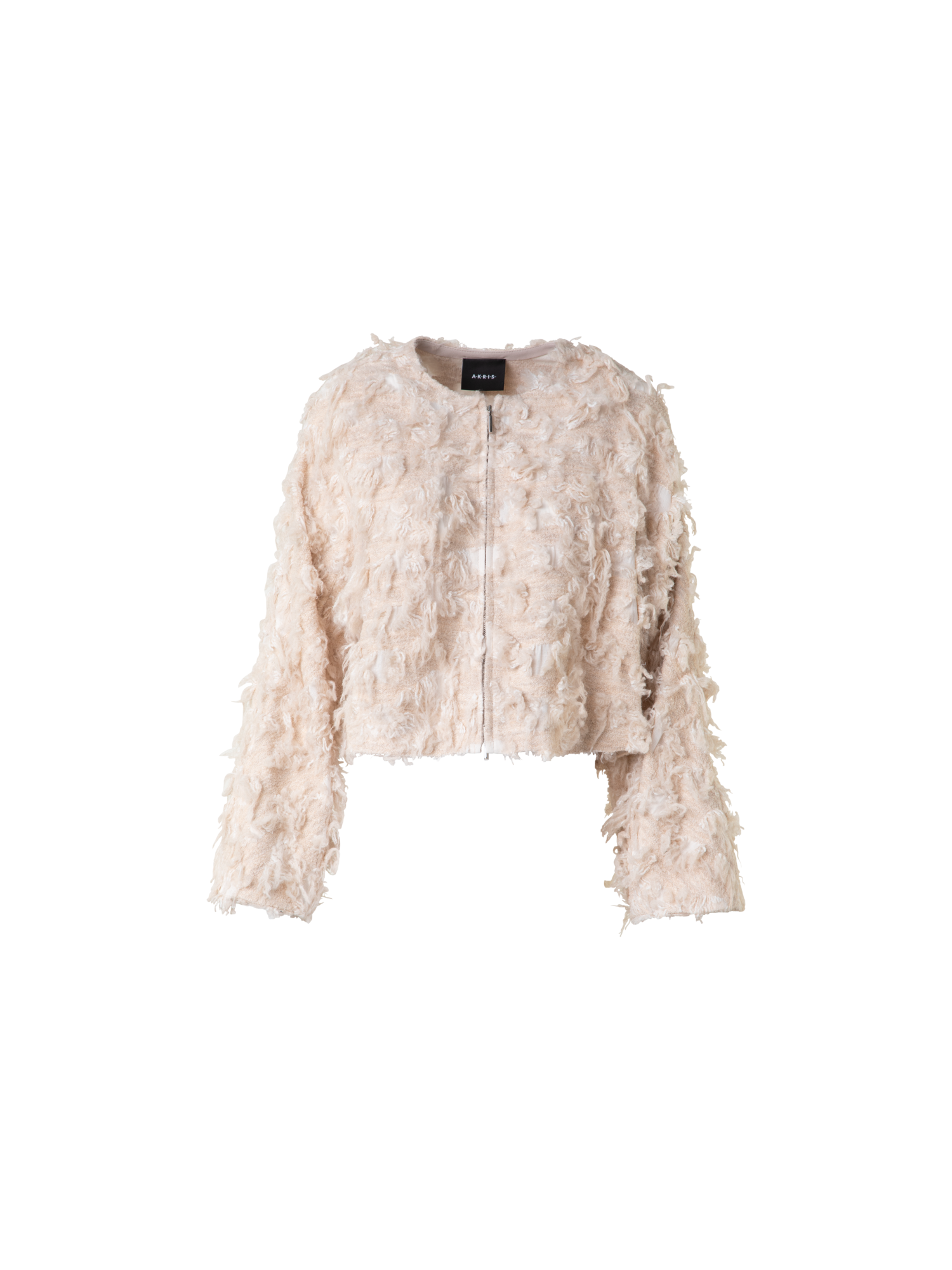 Designer Short Jacket in 3D Jacquard - neutral - beige