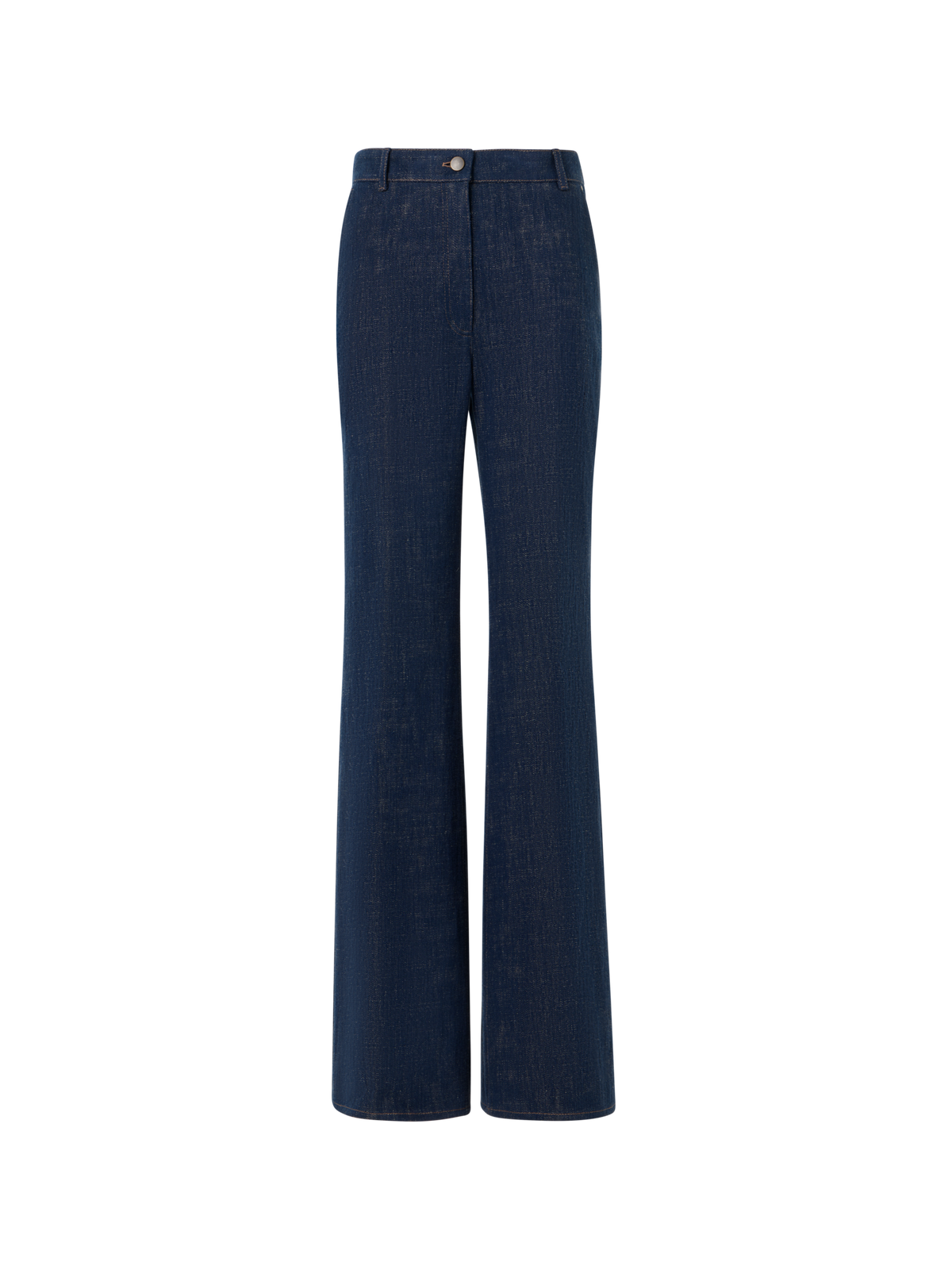 Designer Bootcut Pants in Brushed Winter Denim - navy