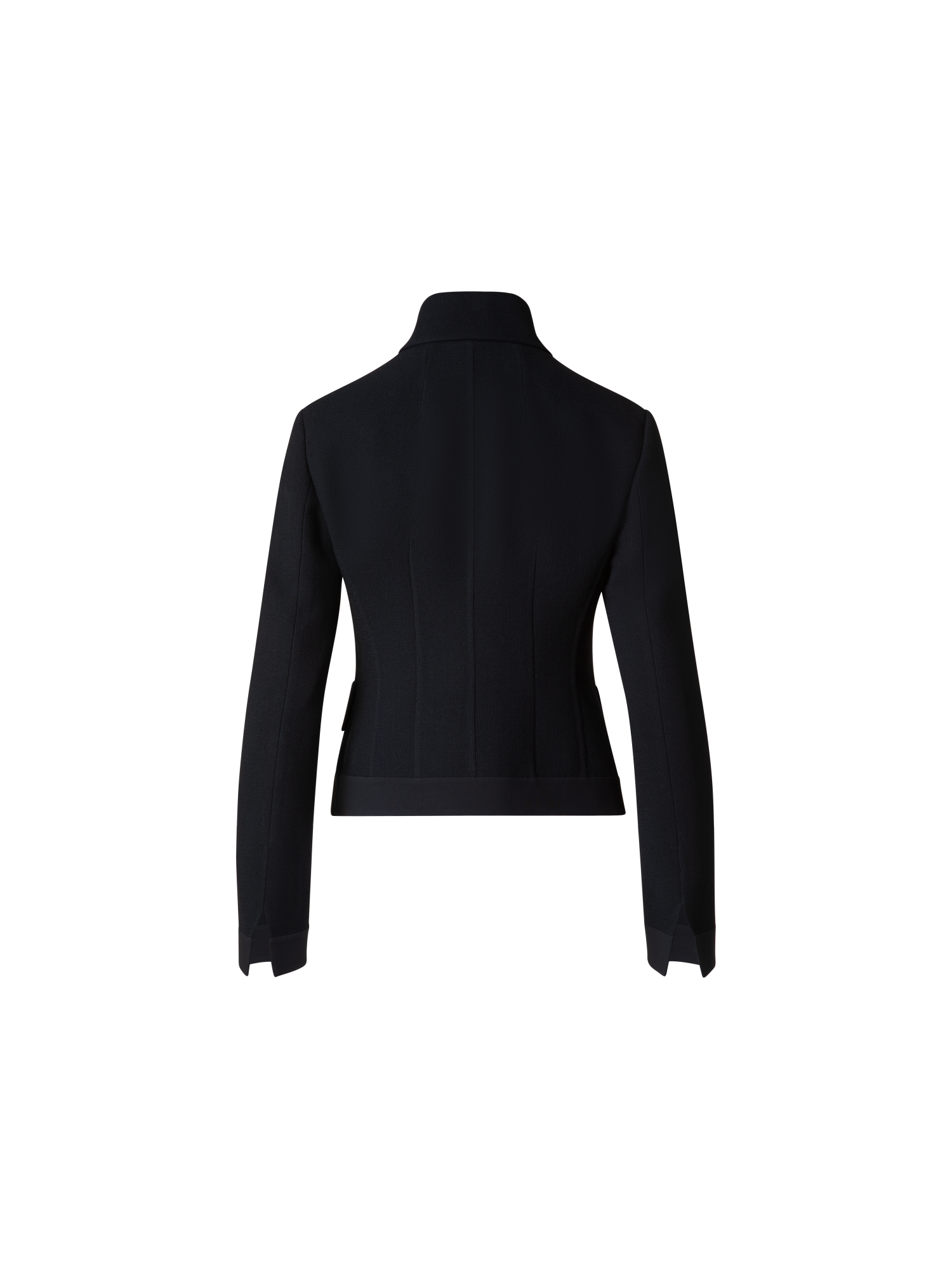 Designer Tailored Wool Crêpe Double Face Jacket - black