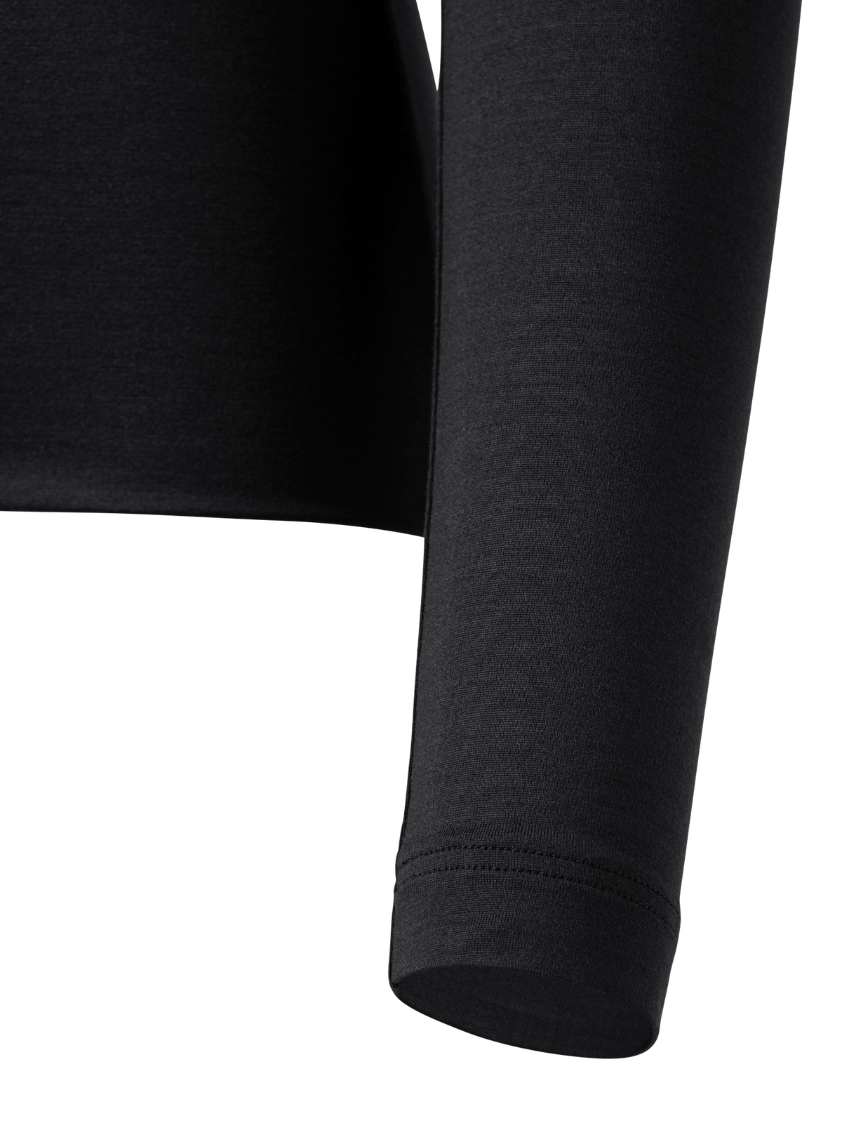 Designer Long Sleeve Shirt in Silk Jersey - black