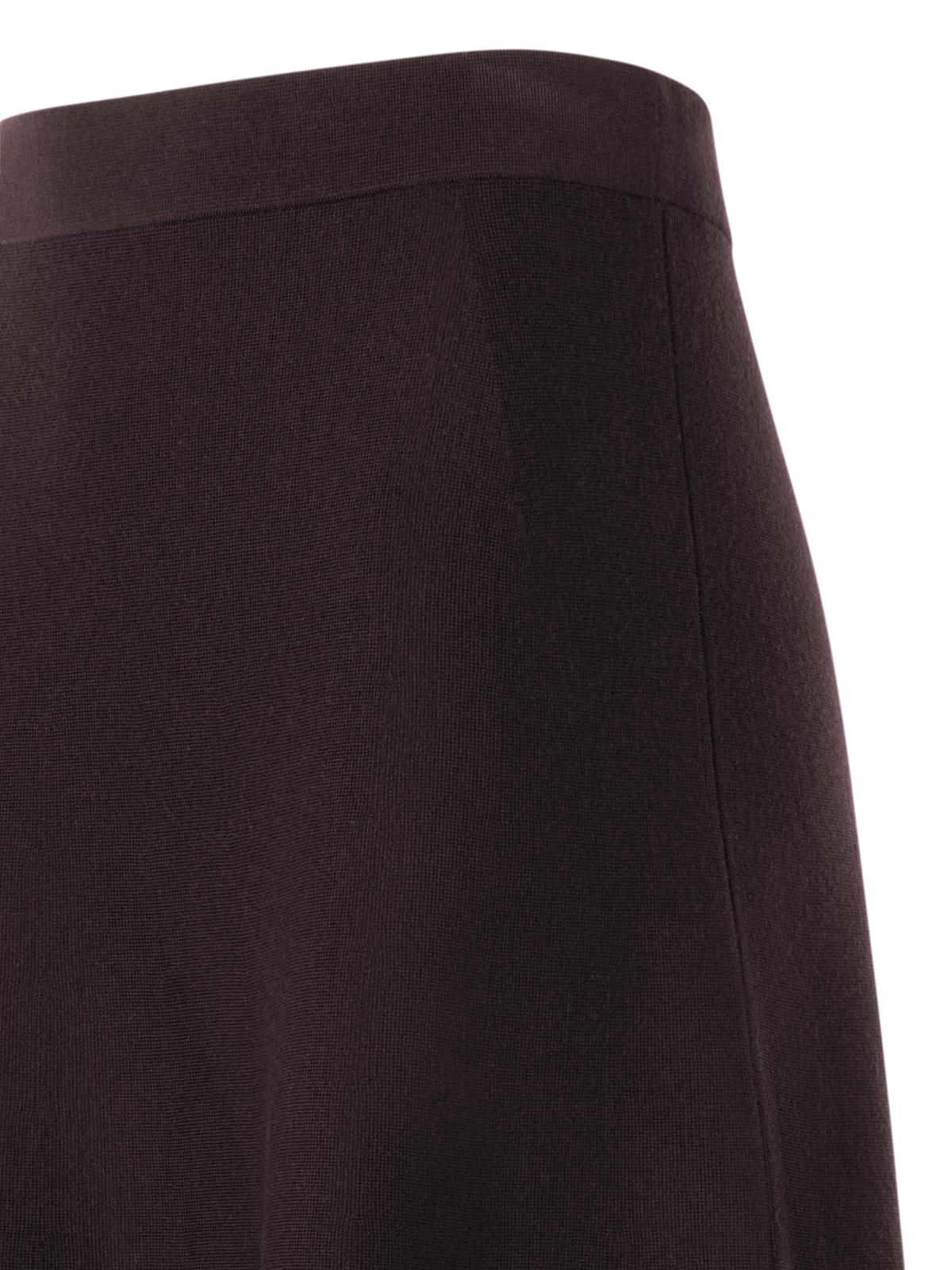 Designer Milano Knit Flared Midi Skirt - brown