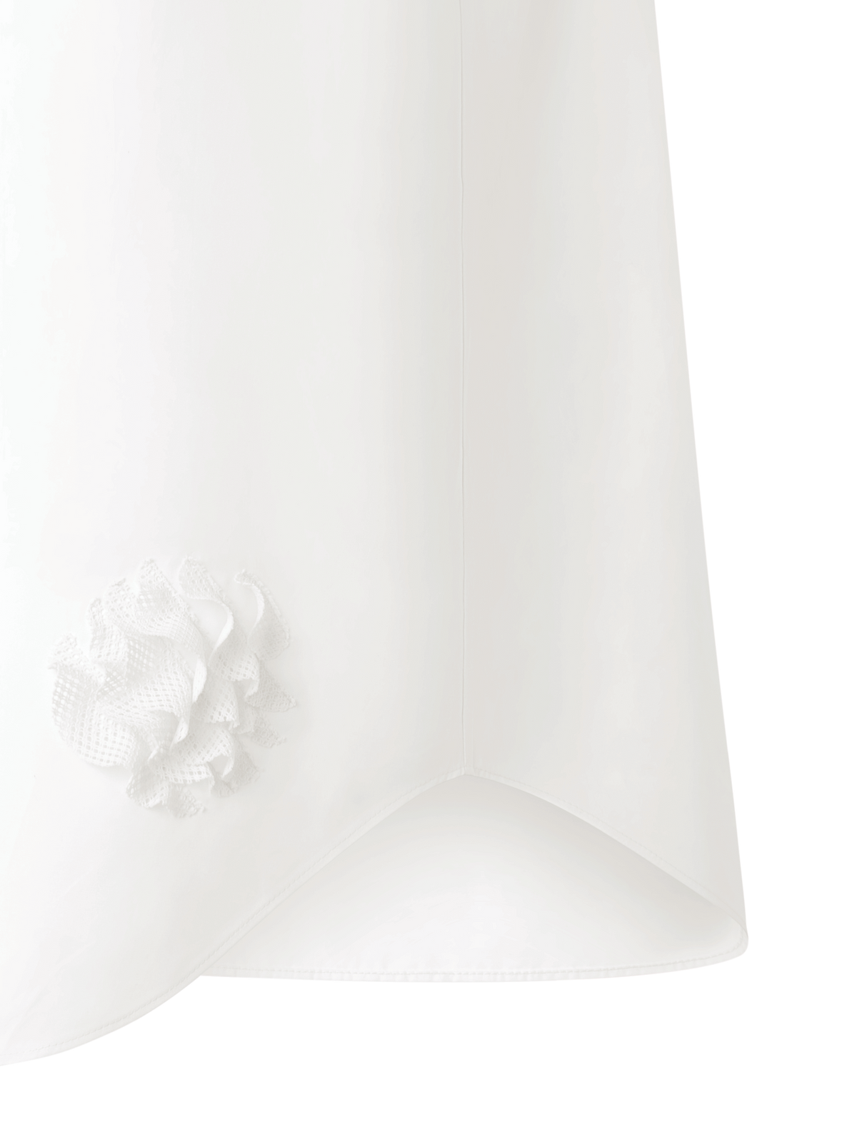 Designer Tunic Blouse with 3D Carnation Detail - neutral - ecru - white