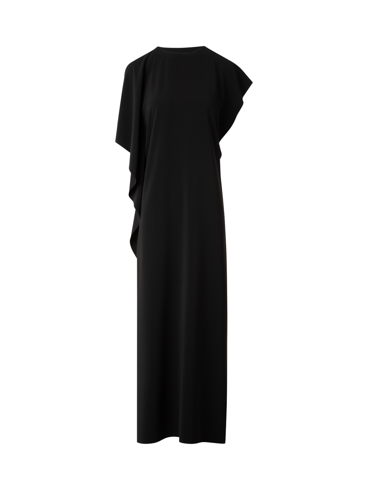 Laser Cut Midi Dress with Off-shoulder Drape Akris Inc. Laser Cut Midi Dress with Off-shoulder Drape Akris Inc.