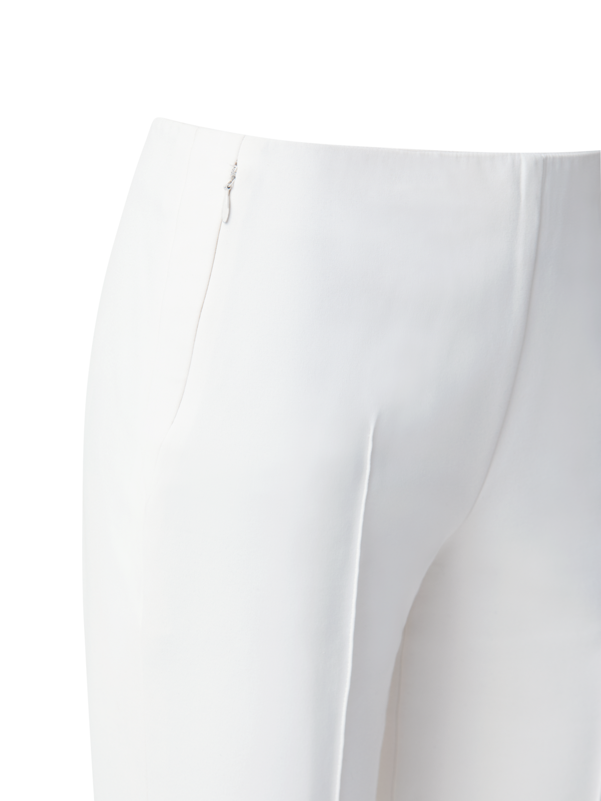 Designer Slim Cotton Techno Stretch Pants - ecru - white