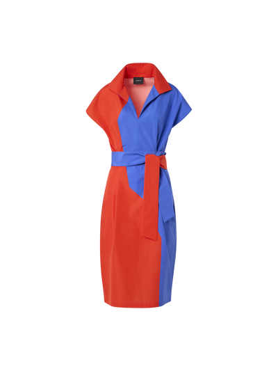 Designer Cotton Shirt Dress with High Plains Print - multicolor