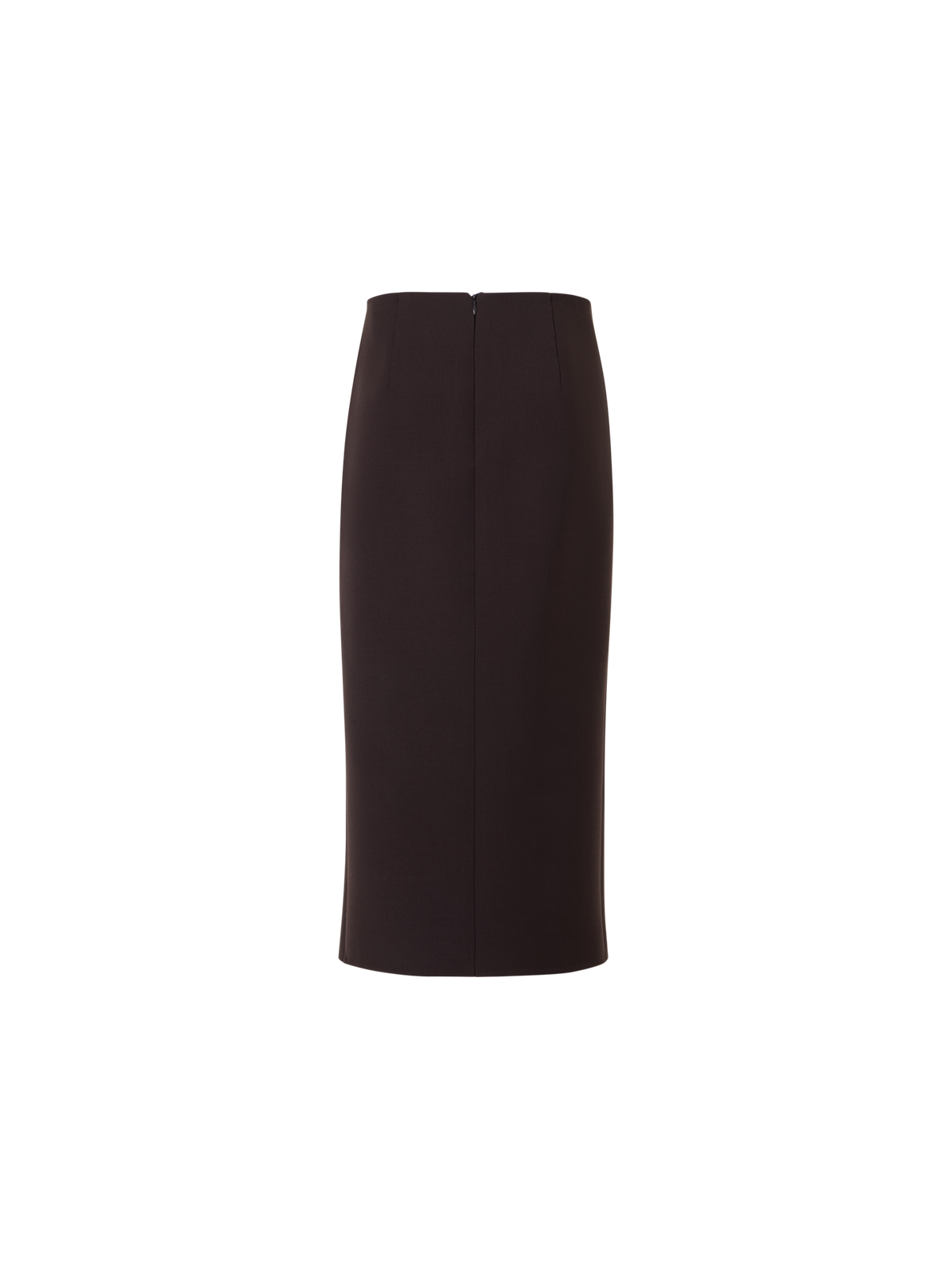 Designer Midi Pencil Skirt in Wool Double-Face - brown