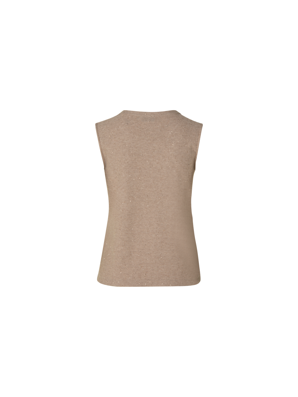 Designer Linen Sequins Knit Tank - pink