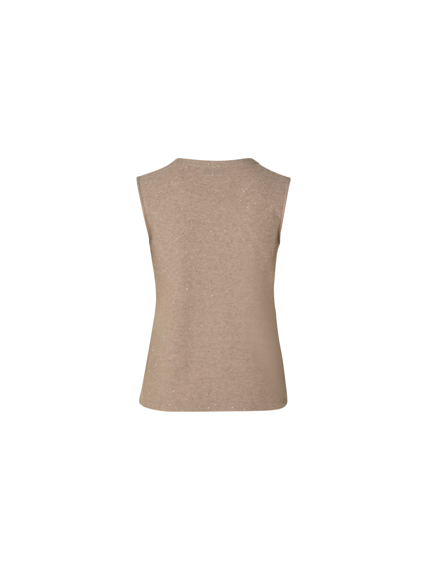 Designer Linen Sequins Knit Tank - pink