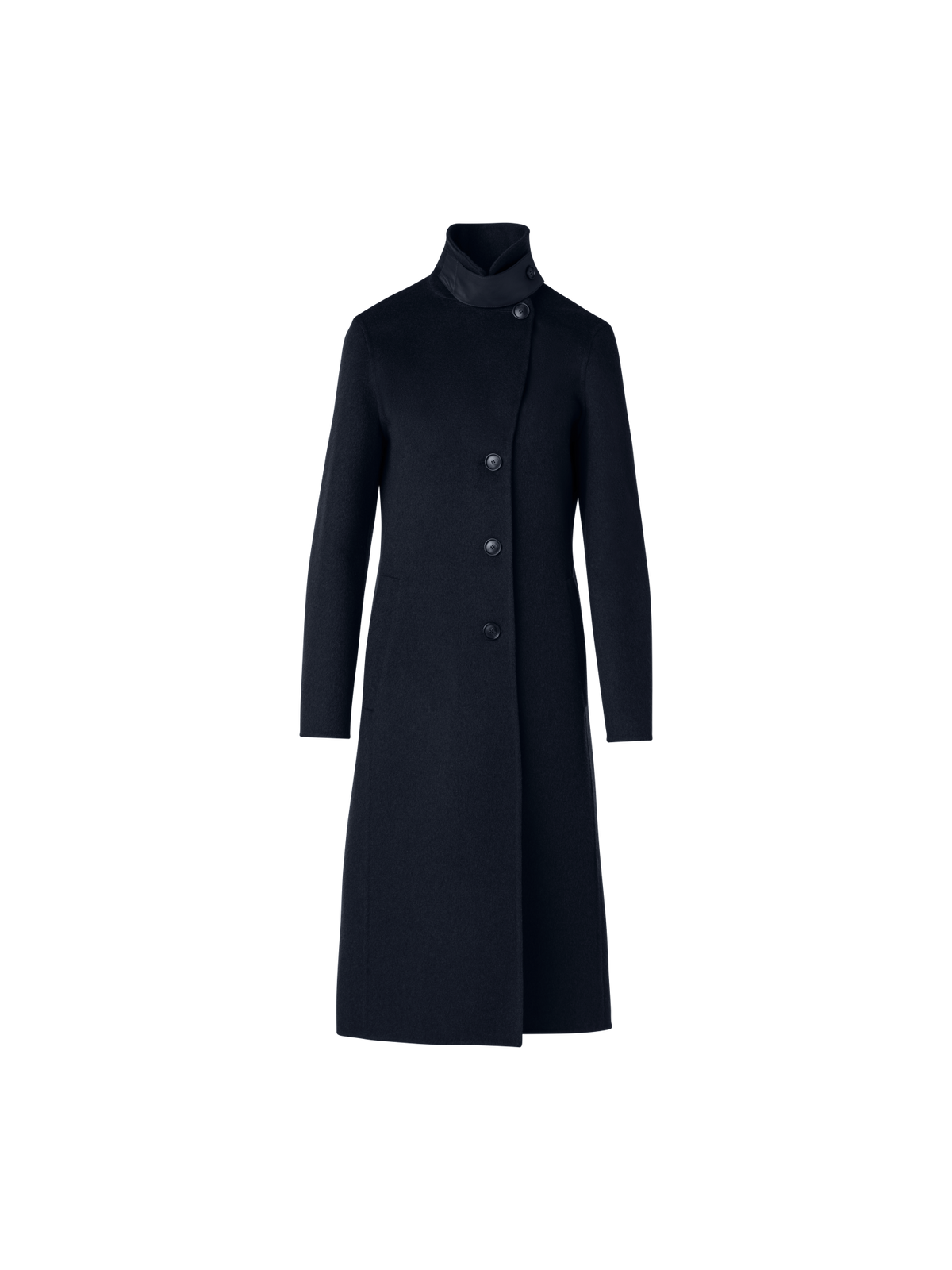 Designer Cashmere Double-Face Blazer Coat - navy - blue