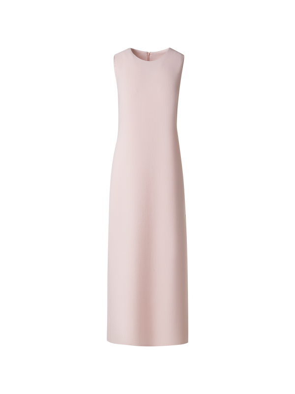 Designer Midi Sheath Dress in Wool Double-Face - pastel - pink