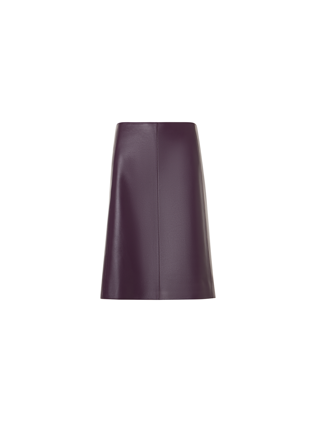 Designer A-Line Skirt in Nappa Leather - purple