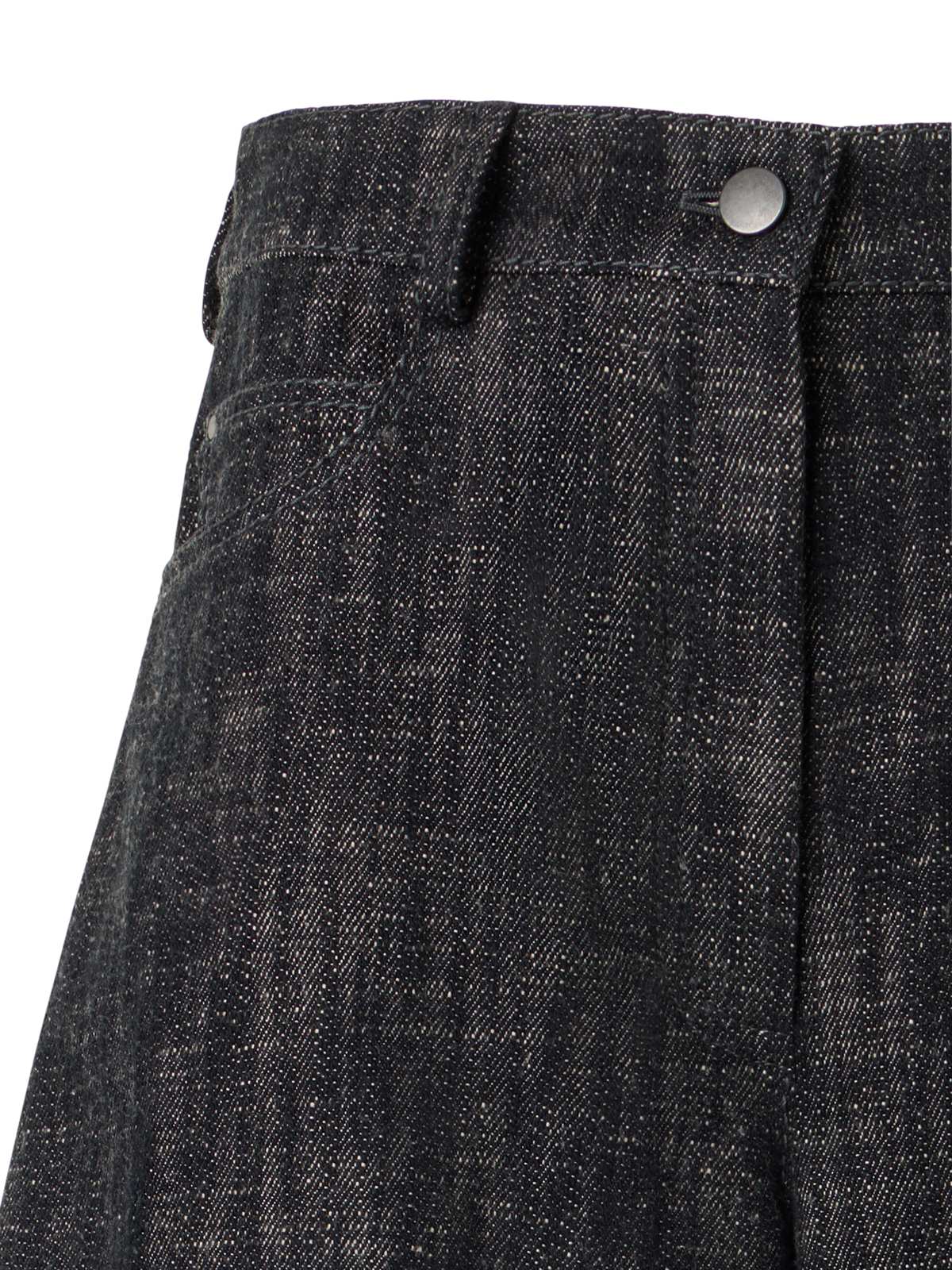 Designer Farrow Pants in Washed Heavyweight Cotton Denim - black