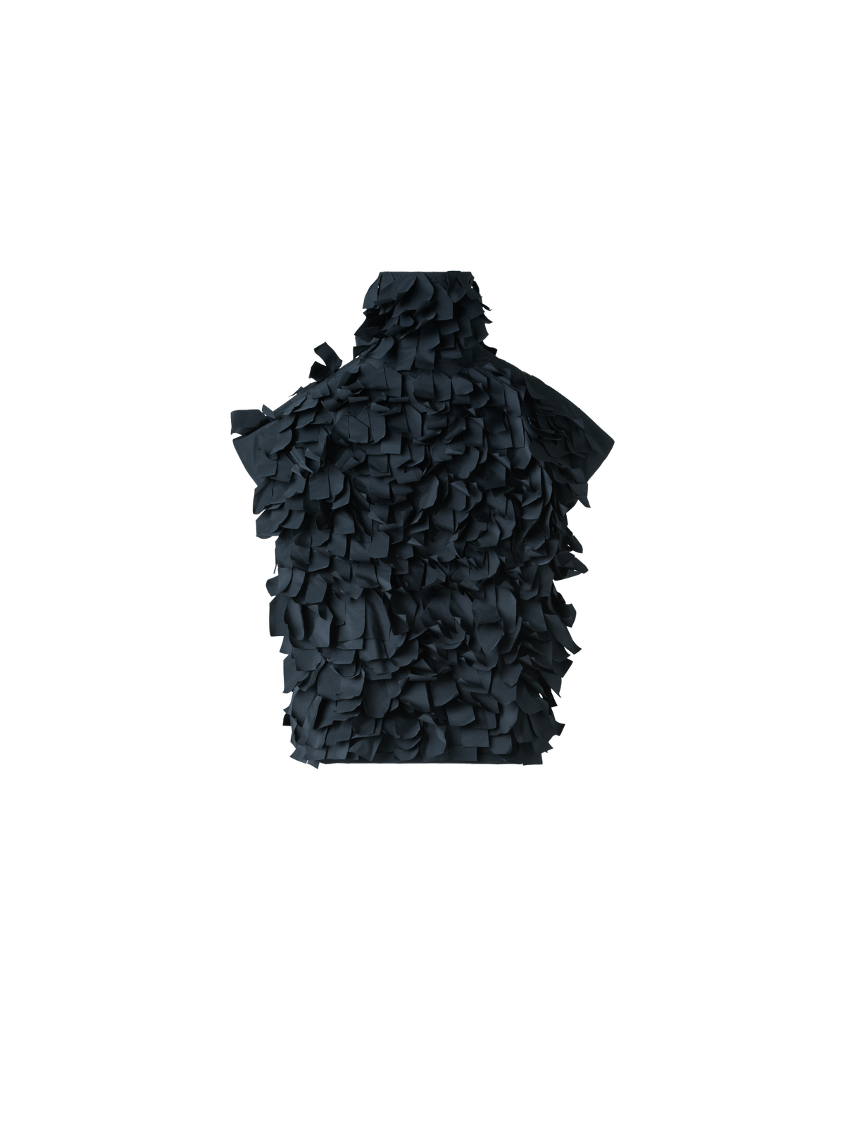 Designer Boxy Techno Top with Taffeta Ribbons - black - neutral