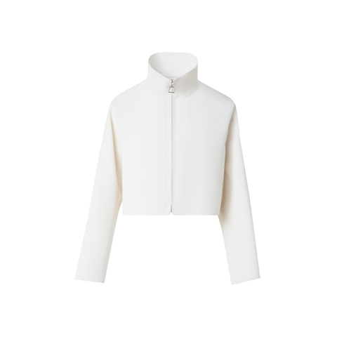 Cropped Jacket in Cotton Double-Face