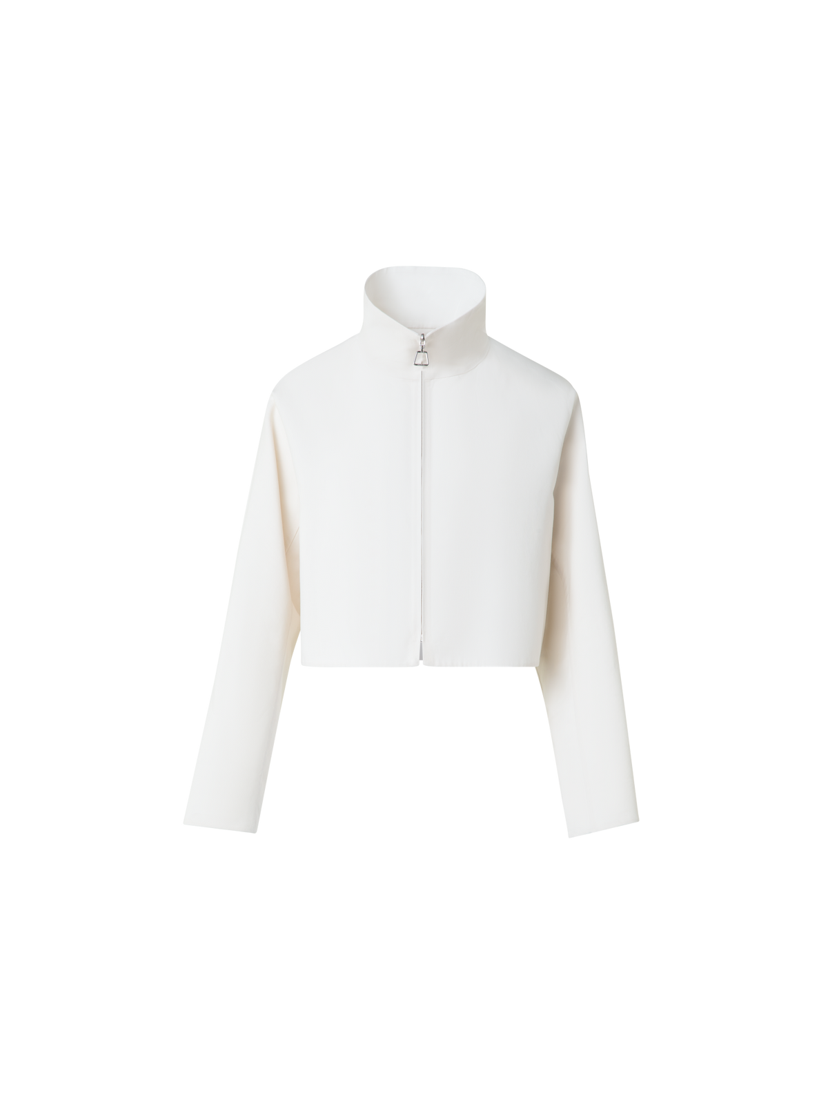 Designer Cropped Jacket in Cotton Double-Face - neutral - ecru - white
