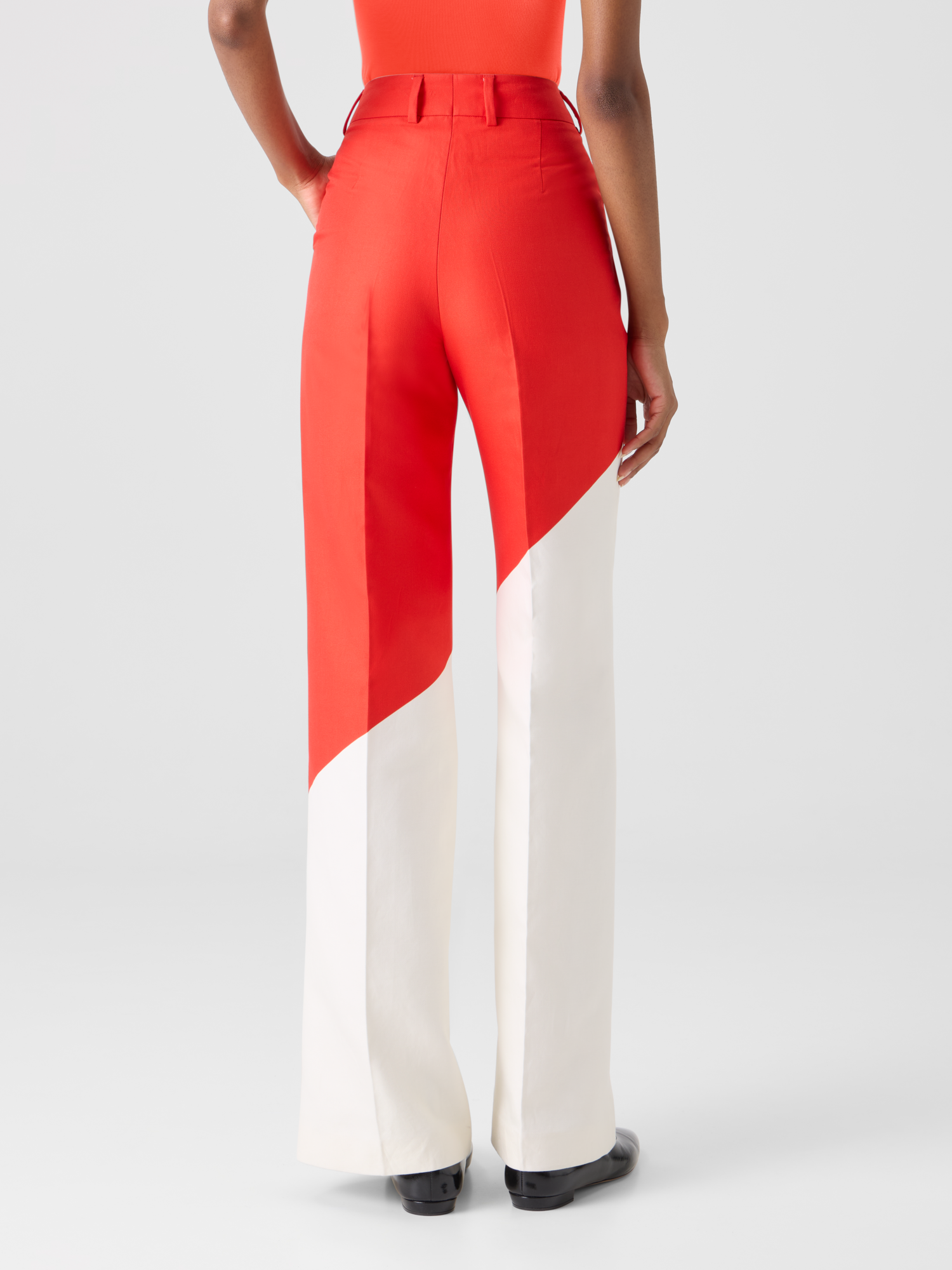 Designer Florine Straight Wide Pants with Polygon Print - multicolor 