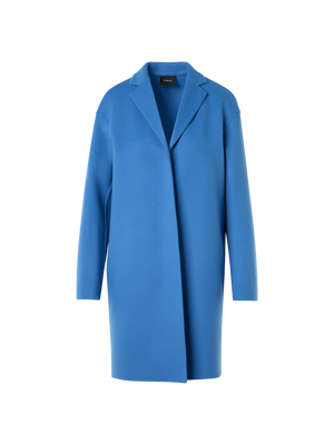 Designer Cashmere Double-Face Coat - blue