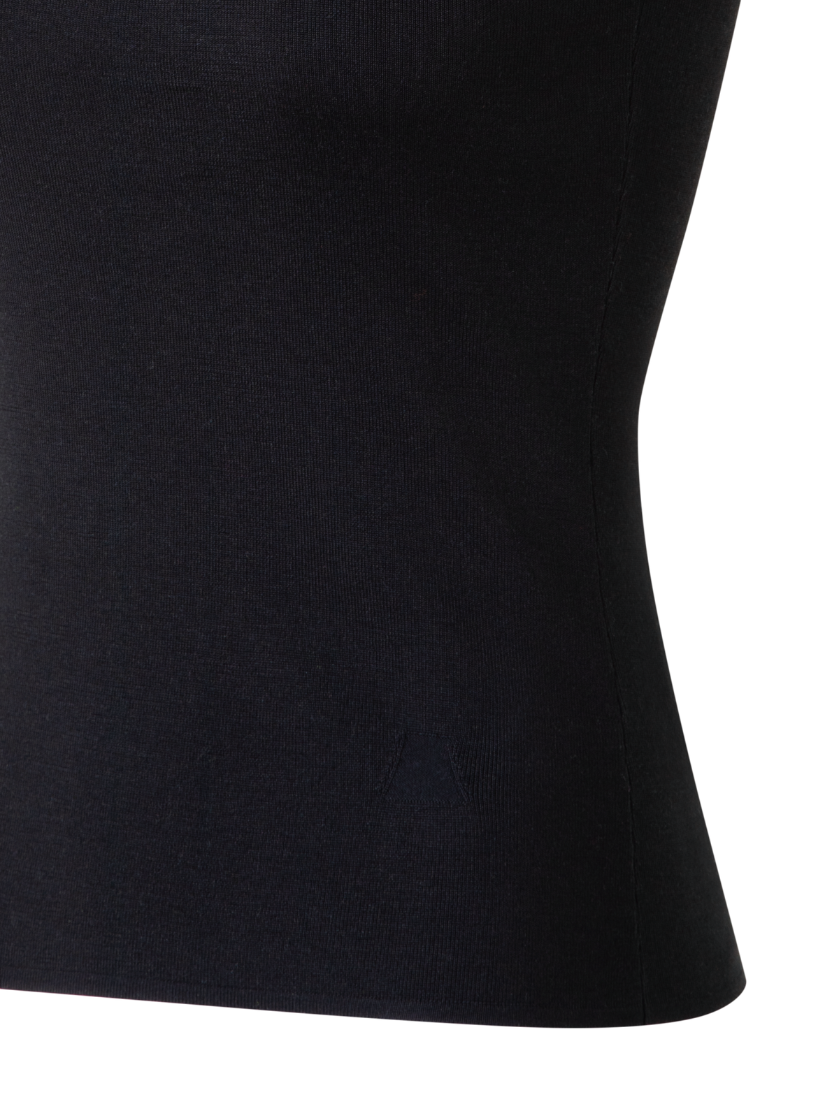 Designer Knit Tank Top in Silk Stretch - black - neutral