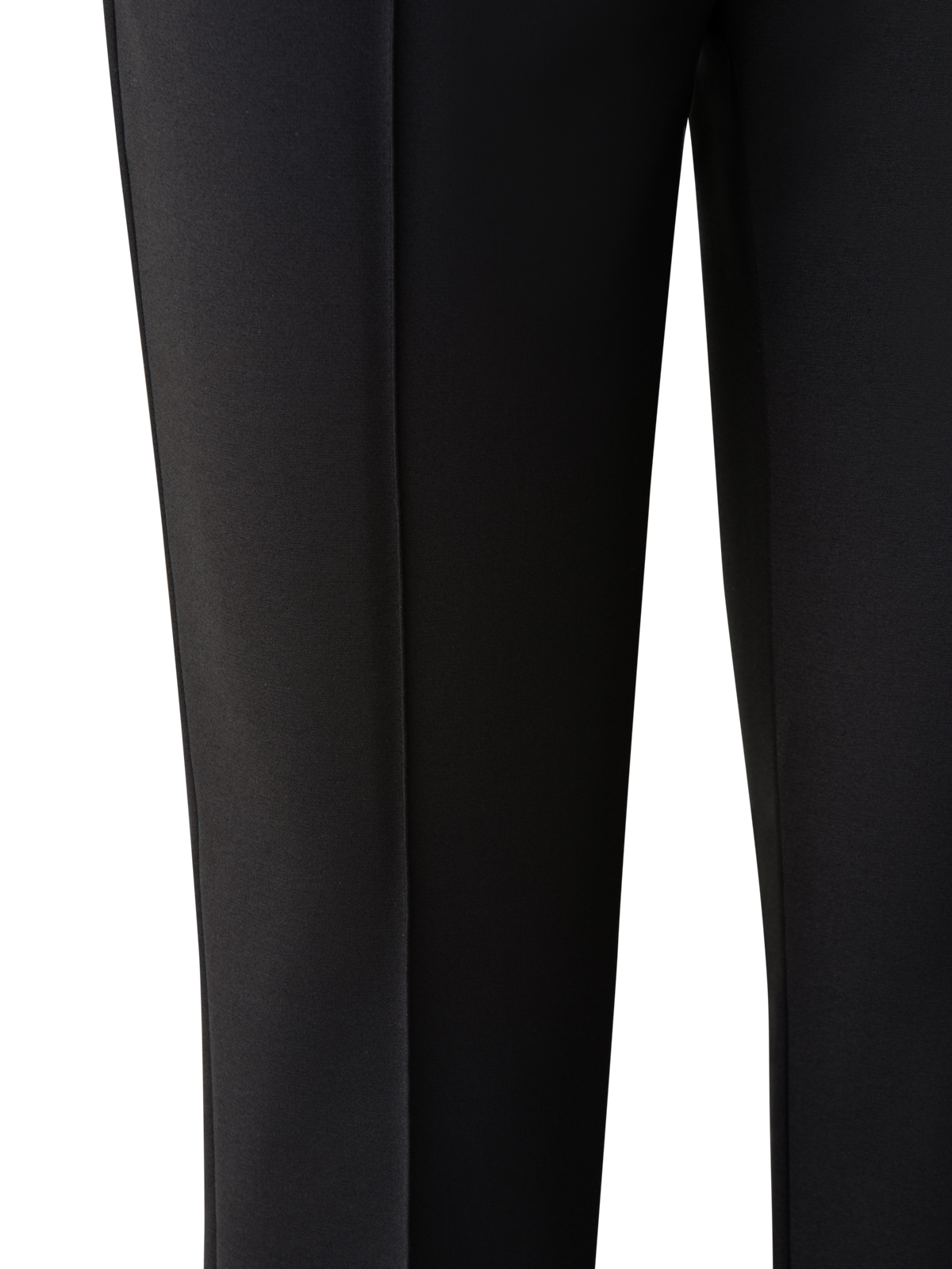 Designer Slim Ankle-Length Cotton Techno Stretch Pants - black - beige