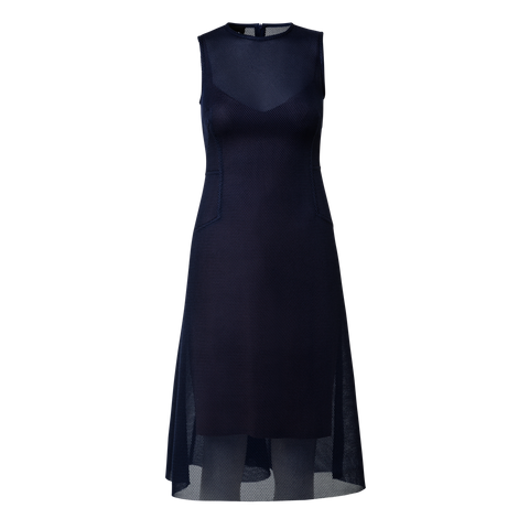 Techno Grid Midi Dress