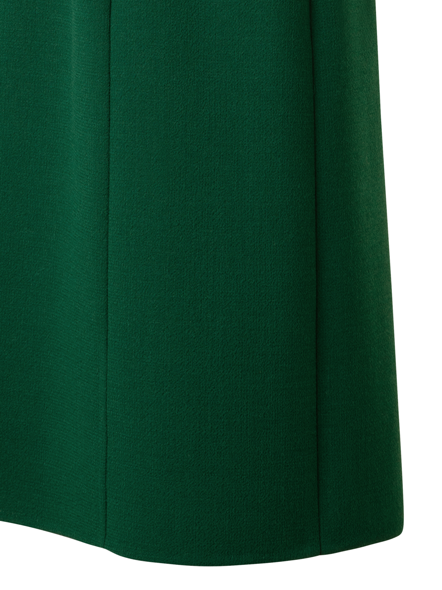Designer Short Sleeves Sheath Dress in Wool Double-Face - green