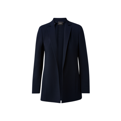 Wool Double-Face Blazer with Elongated Lapel