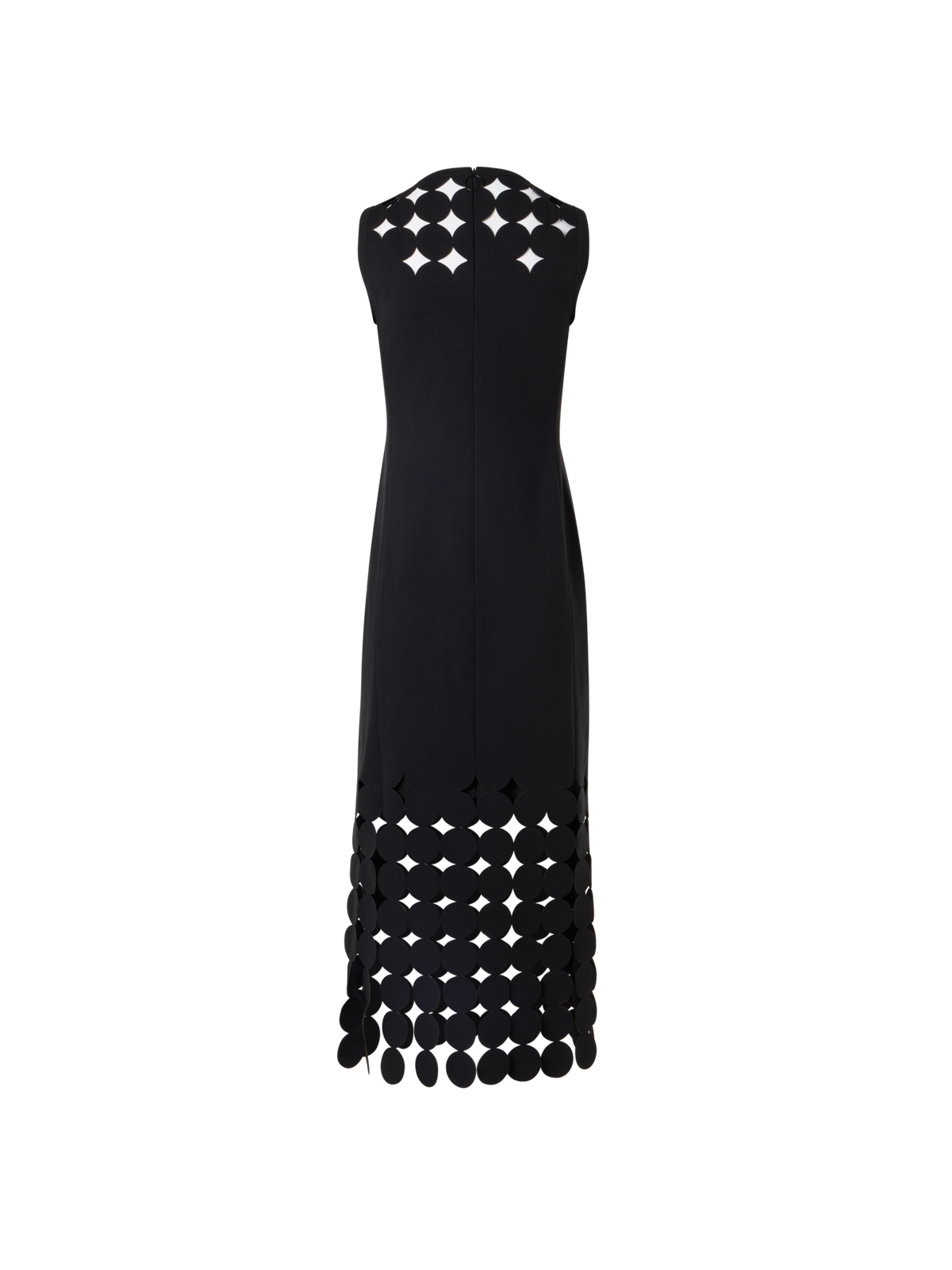 Designer Dropping Dot Cut-Out Jersey Dress - black