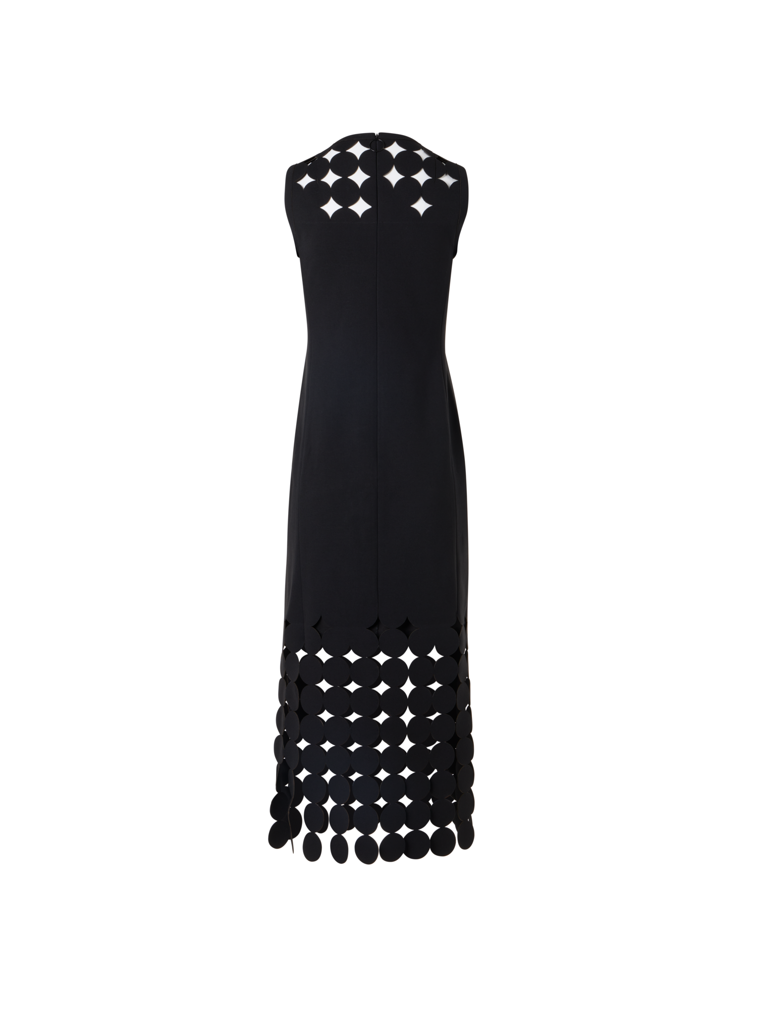 Designer Dropping Dot Cut-Out Jersey Dress - black