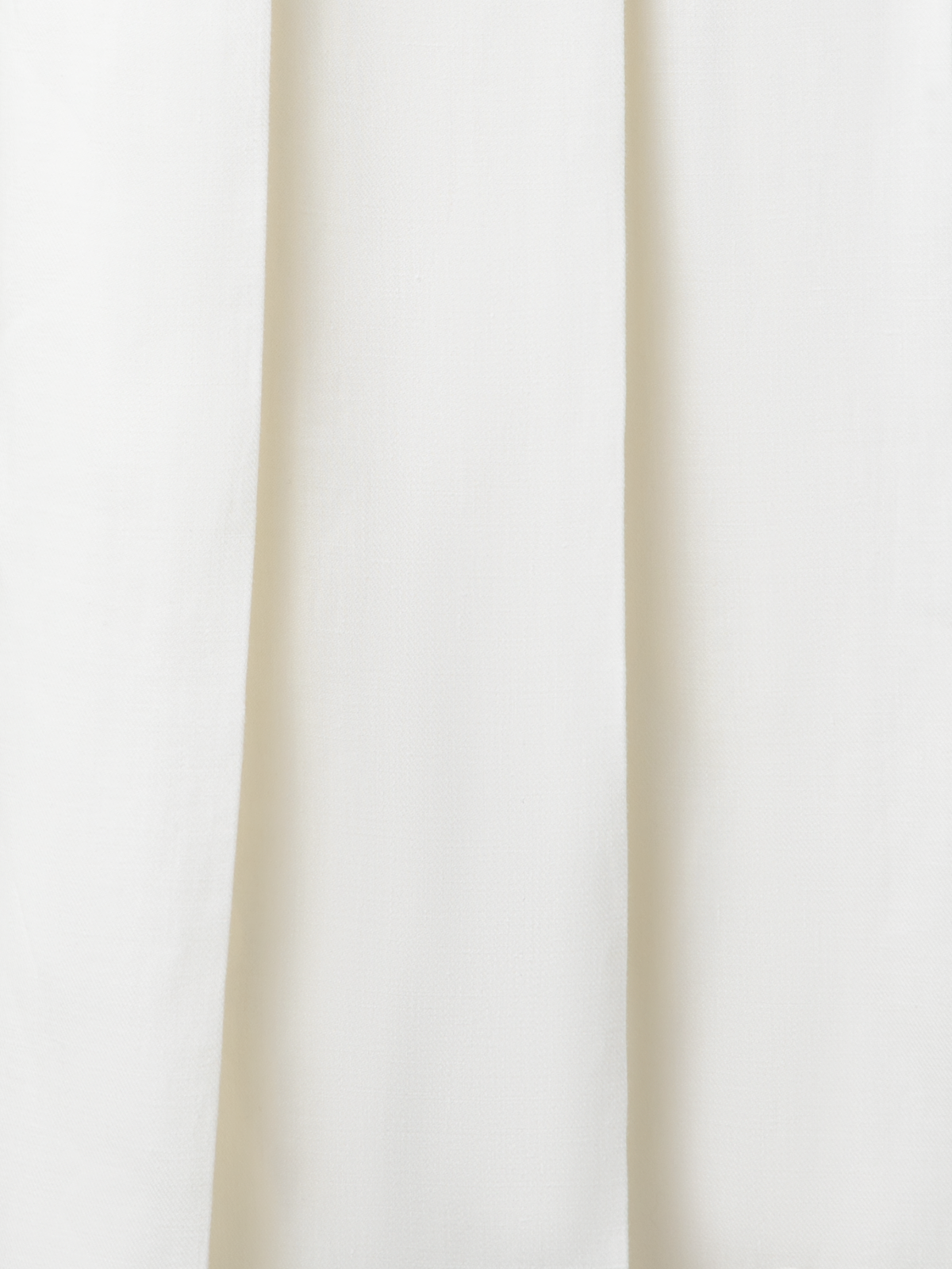 Designer Pleated Midi Skirt in Linen Wool Blend - neutral - ecru - white