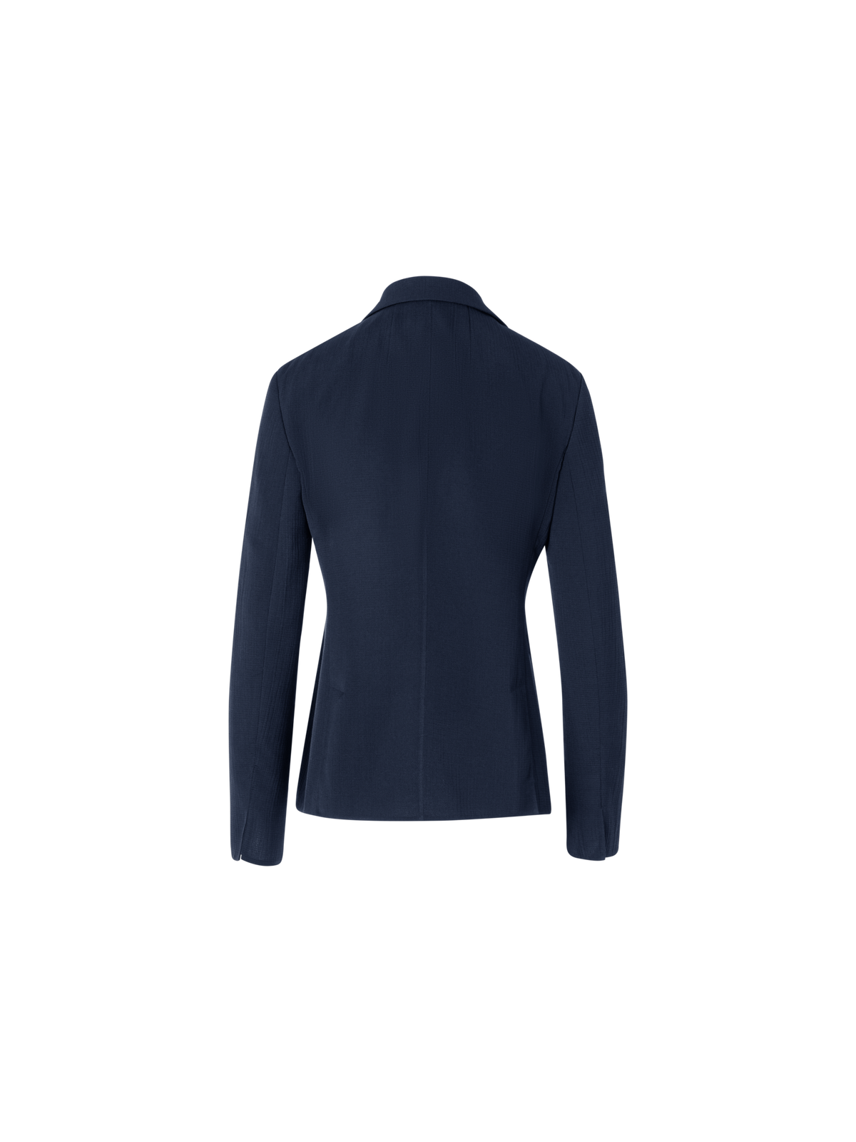 Designer Lavino Jacket in Structured Cotton-Silk Double-Face - blue