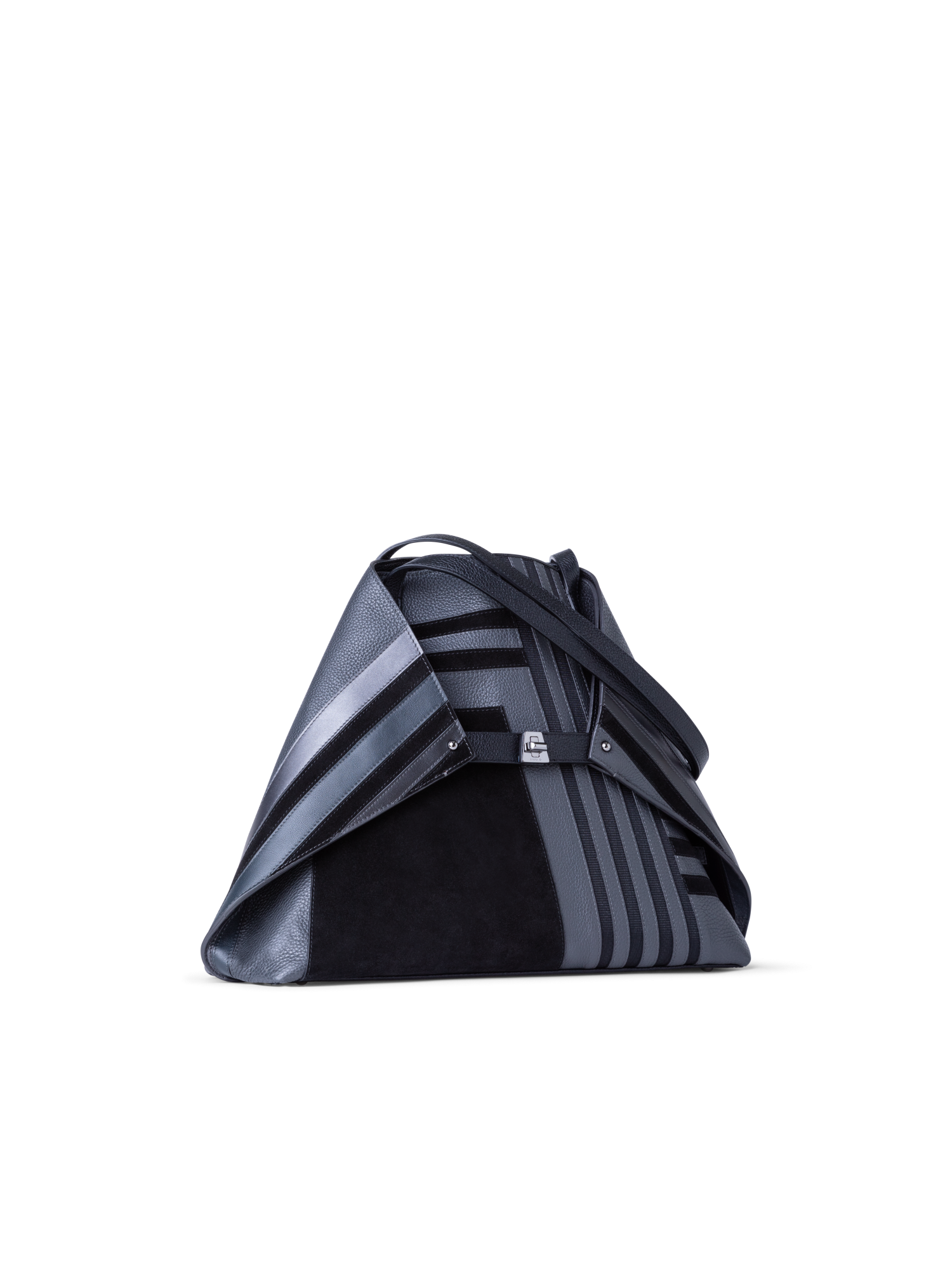 Designer Ai Medium Shoulder Tote - black - grey - multicolor