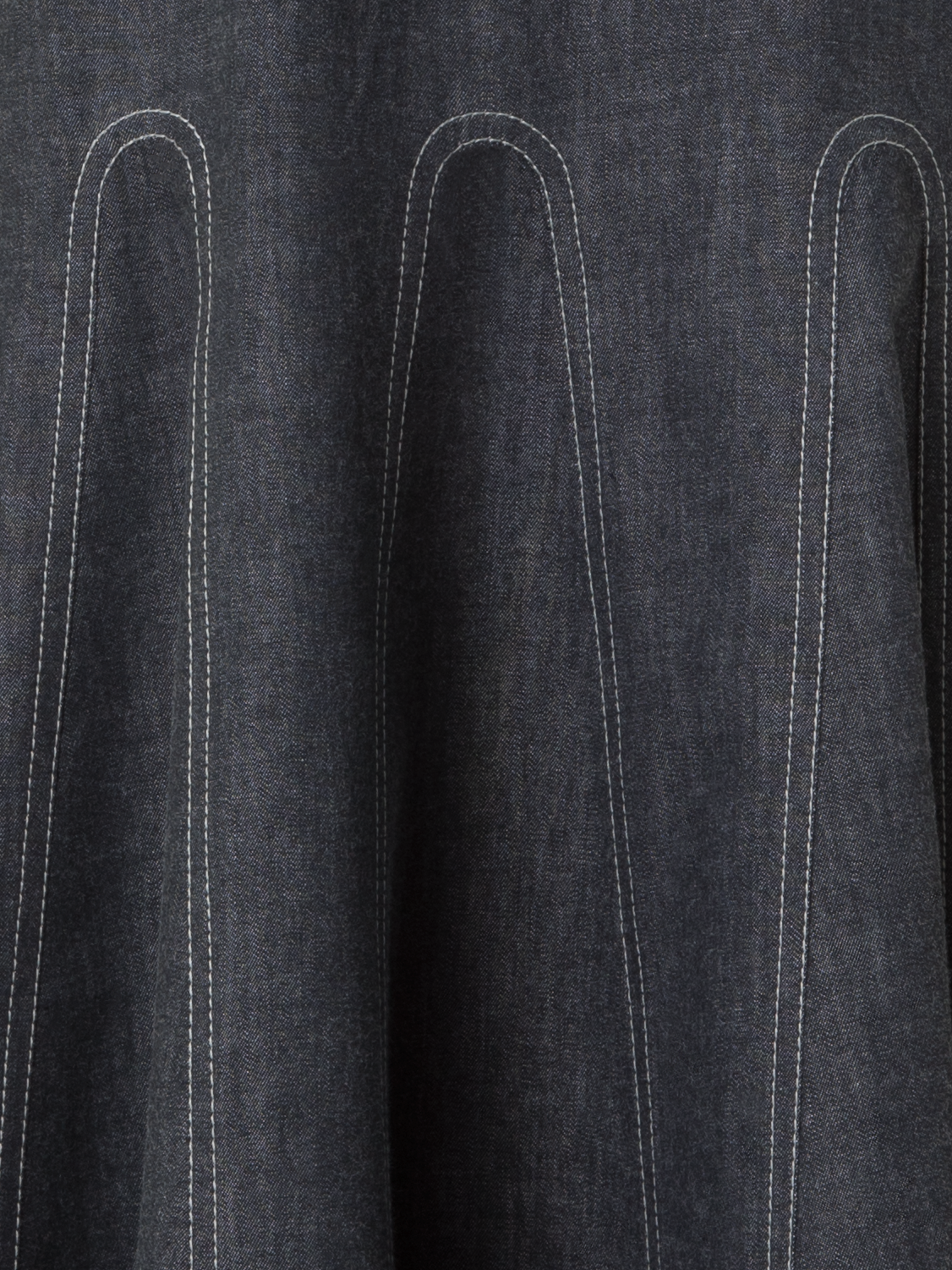 Designer Halter Top Denim Midi Dress - black