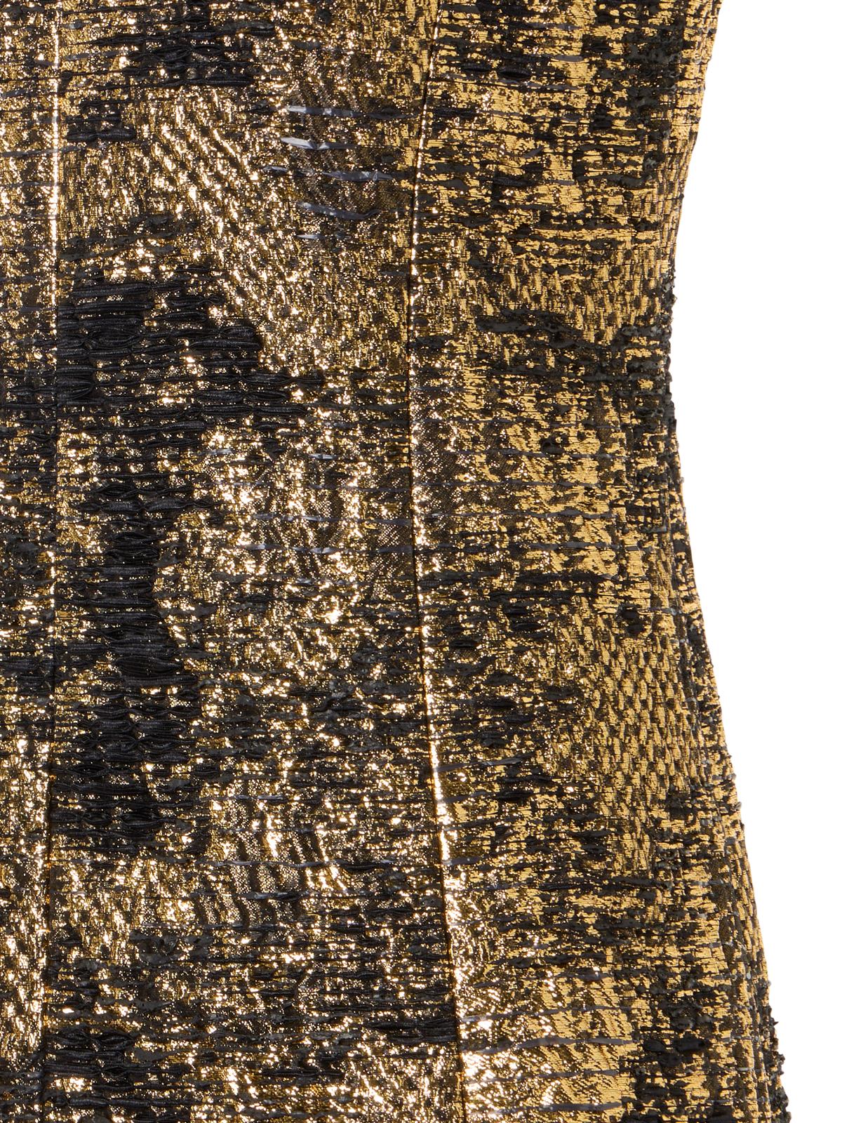 Designer Mini Dress in Fragmented Jacquard - multicolor - black - gold