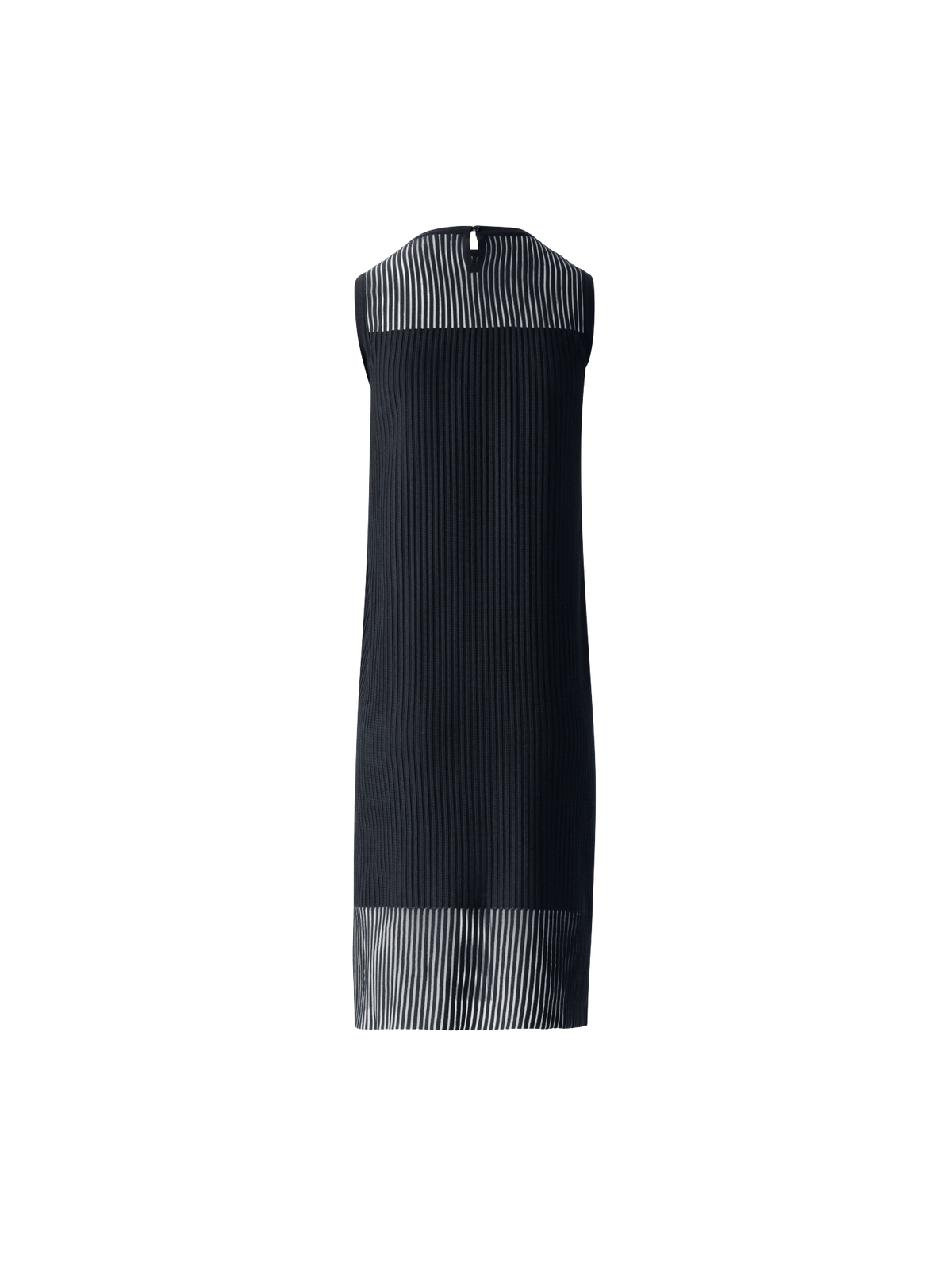 Designer Knit Dress in Semi-Sheer Silk Cotton - black - neutral