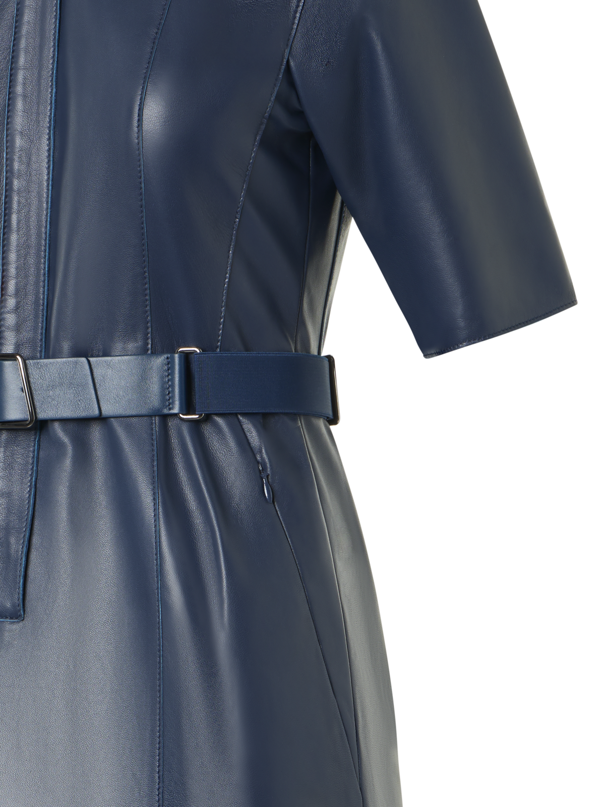 Short Sleeve Shirt Dress in Leather Akris Inc. Short Sleeve Shirt Dress in Leather Akris Inc.