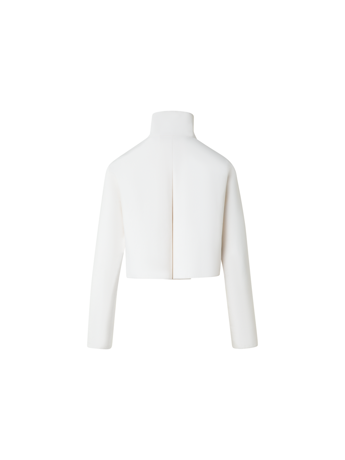 Designer Cropped Jacket in Cotton Double-Face - neutral - ecru - white