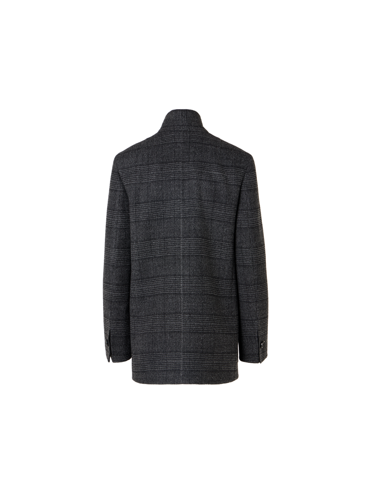Designer Cardigan Jacket in Prince of Wales Wool Double-Face - grey - multicolor - black