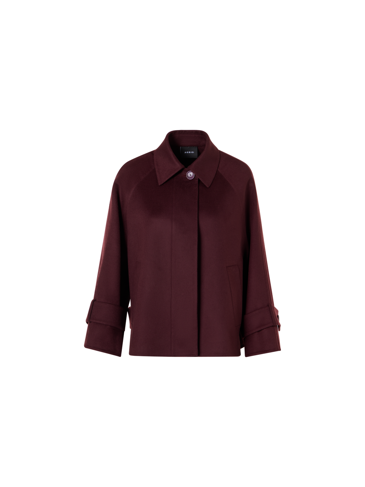 Designer Short A-Line Cashmere Double-Face Jacket - red