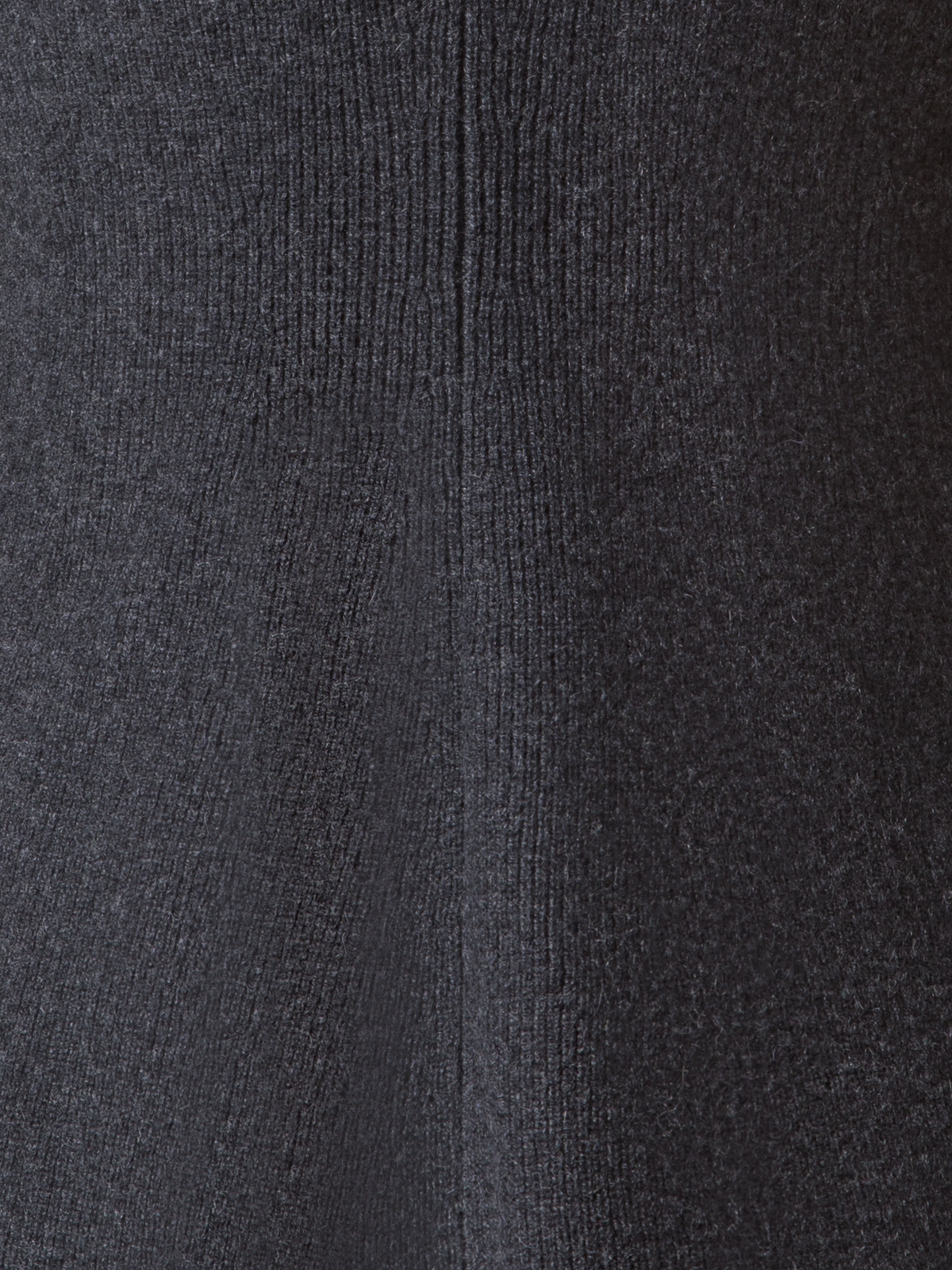 Designer Long Ribbed Cashmere V-Neck Cardigan - grey