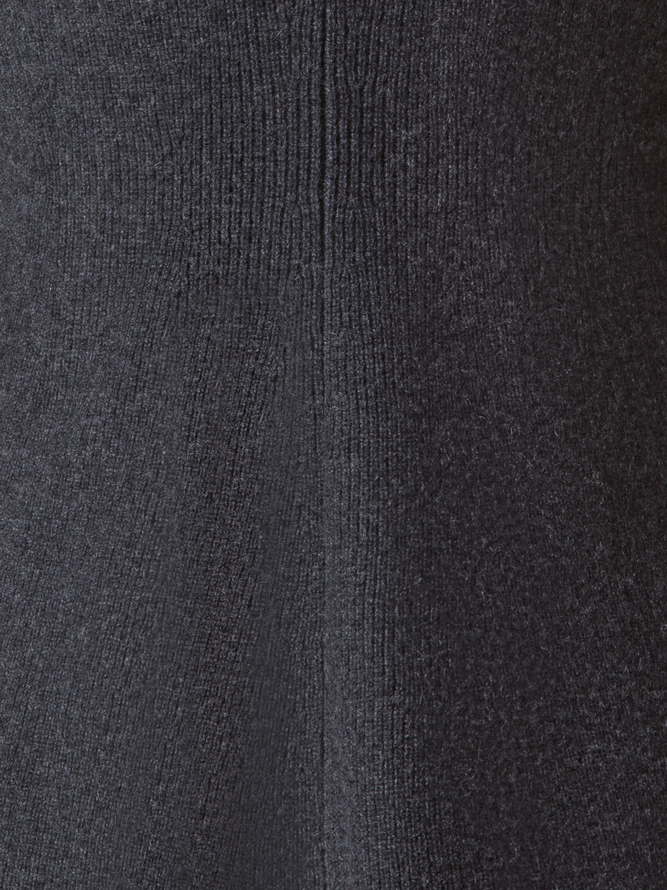 Designer Long Ribbed Cashmere V-Neck Cardigan - grey