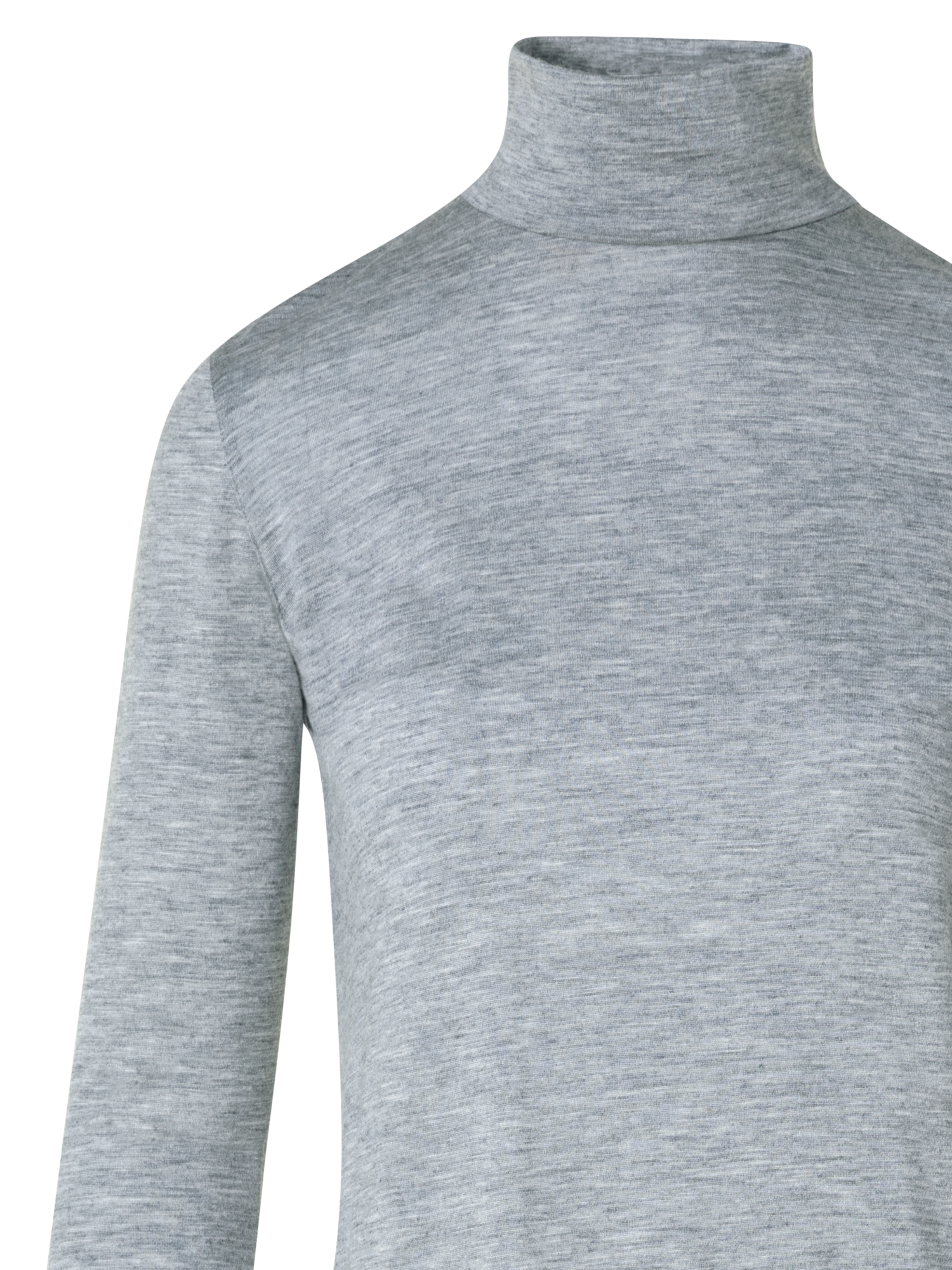 Designer Turtleneck Shirt from Cashmere Silk - grey