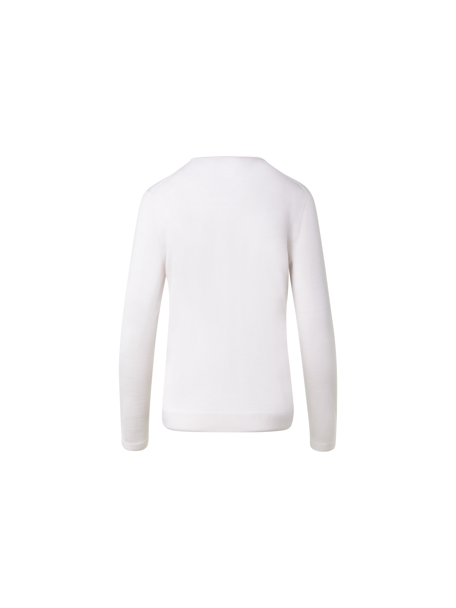 Designer Seamless Cashmere Silk Knit Sweater - ecru - beige - white
