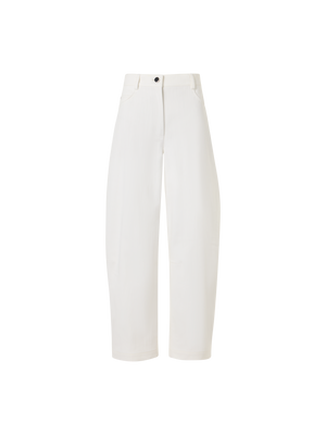 Designer Farrow Pants in Cotton-Stretch Denim - white