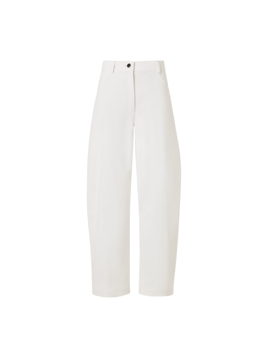 Designer Farrow Pants in Cotton-Stretch Denim - white